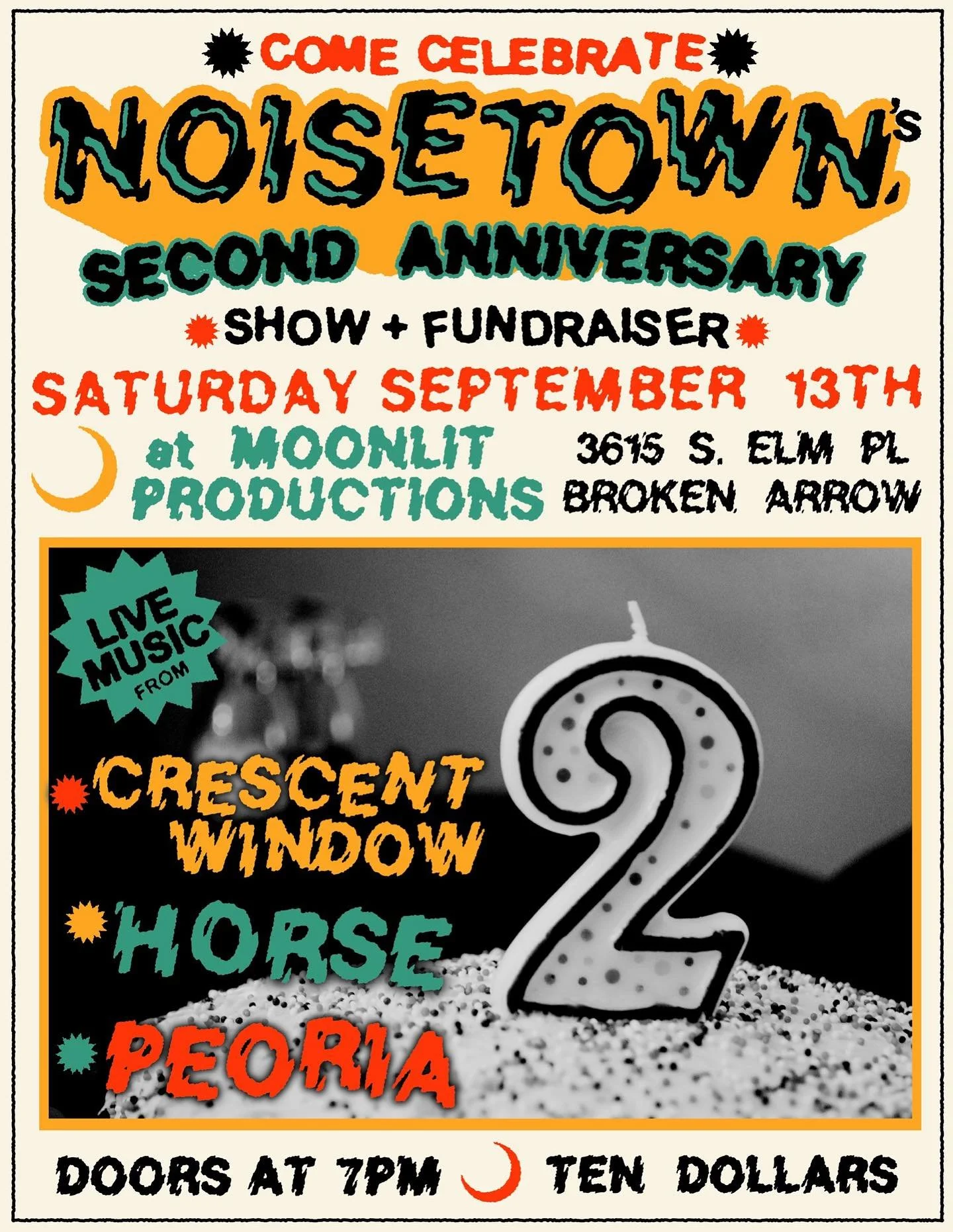 We are celebrating our Second Anniversary in Broken Arrow at @moonlitproductionstulsa! Check out their profile for directions if you have never been. The show will be raising funds for us to give away music scholarships 😃Featuring performances by: 
