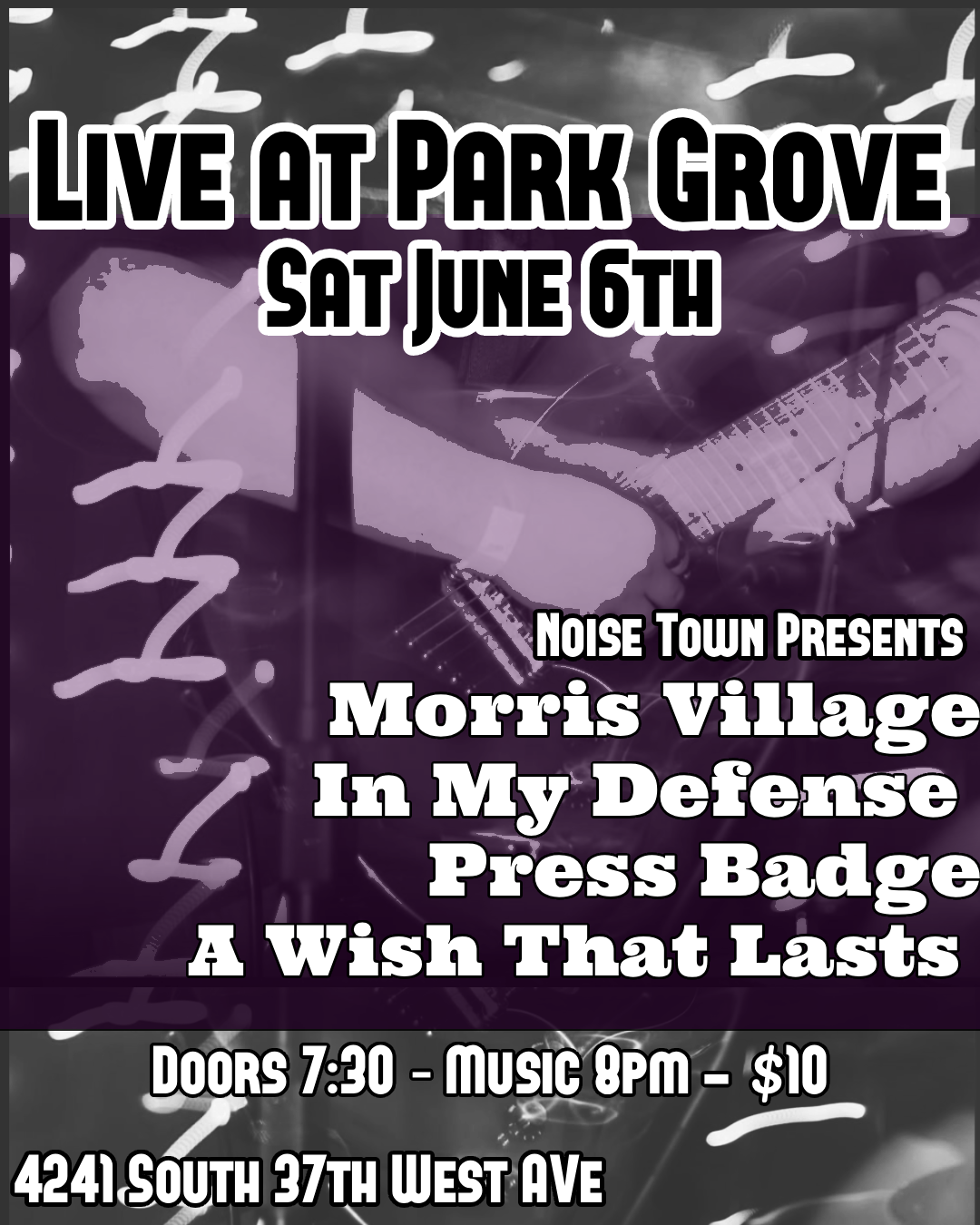 Live Music at Park Grove Rec! Feat: Morris Village, In My Defense, and More!