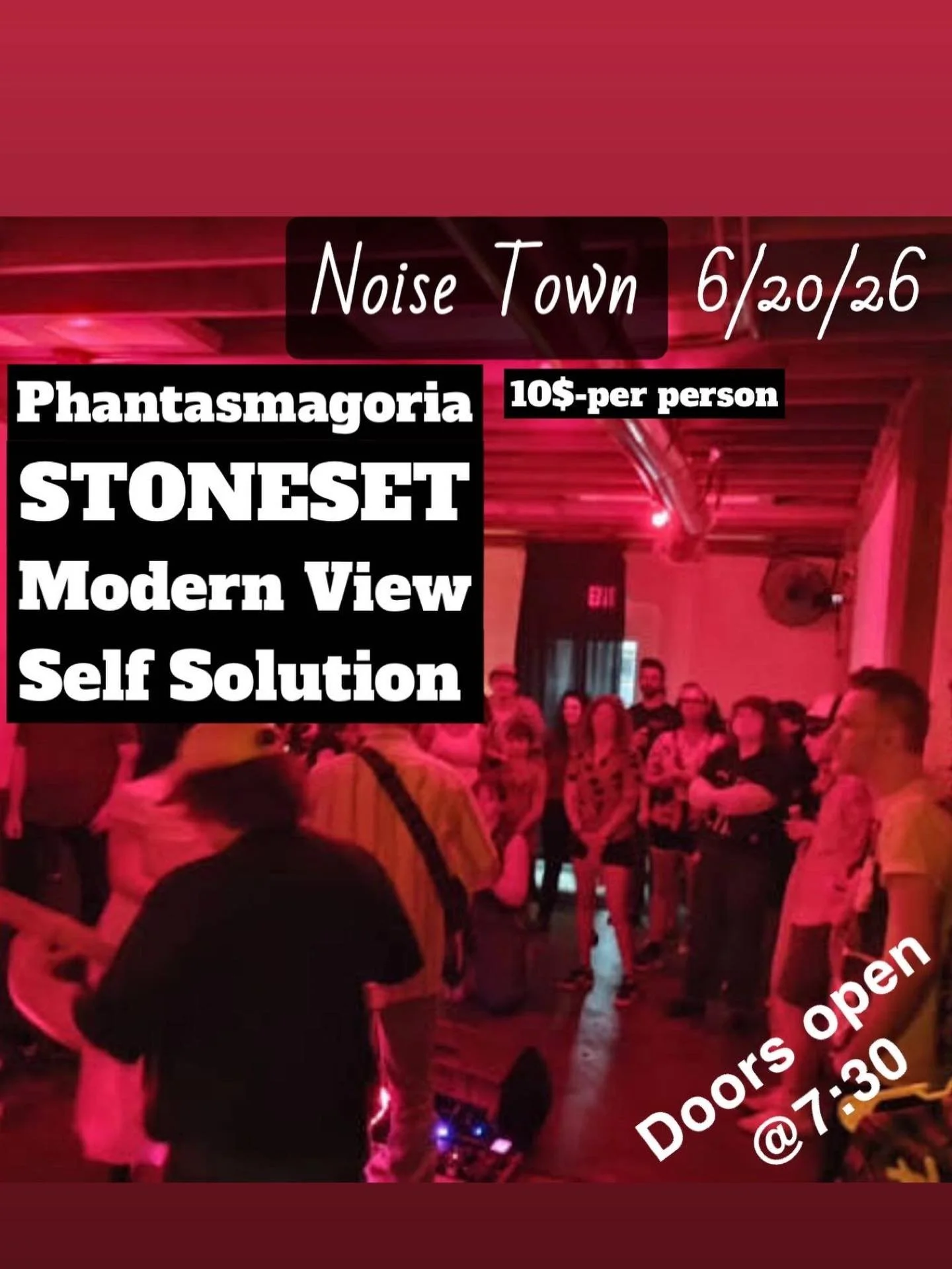 Live Music All Ages @noisetown_tulsa Saturday June 20th

Phantasmagoria | @phantasmagoria_ok
Modern View(Joplin) | @this.is.modernview
STONESET | @stone_set.stct
Self Solution | @selfsolutionok

Doors 7:30pm Music 8pm
Tickets $10