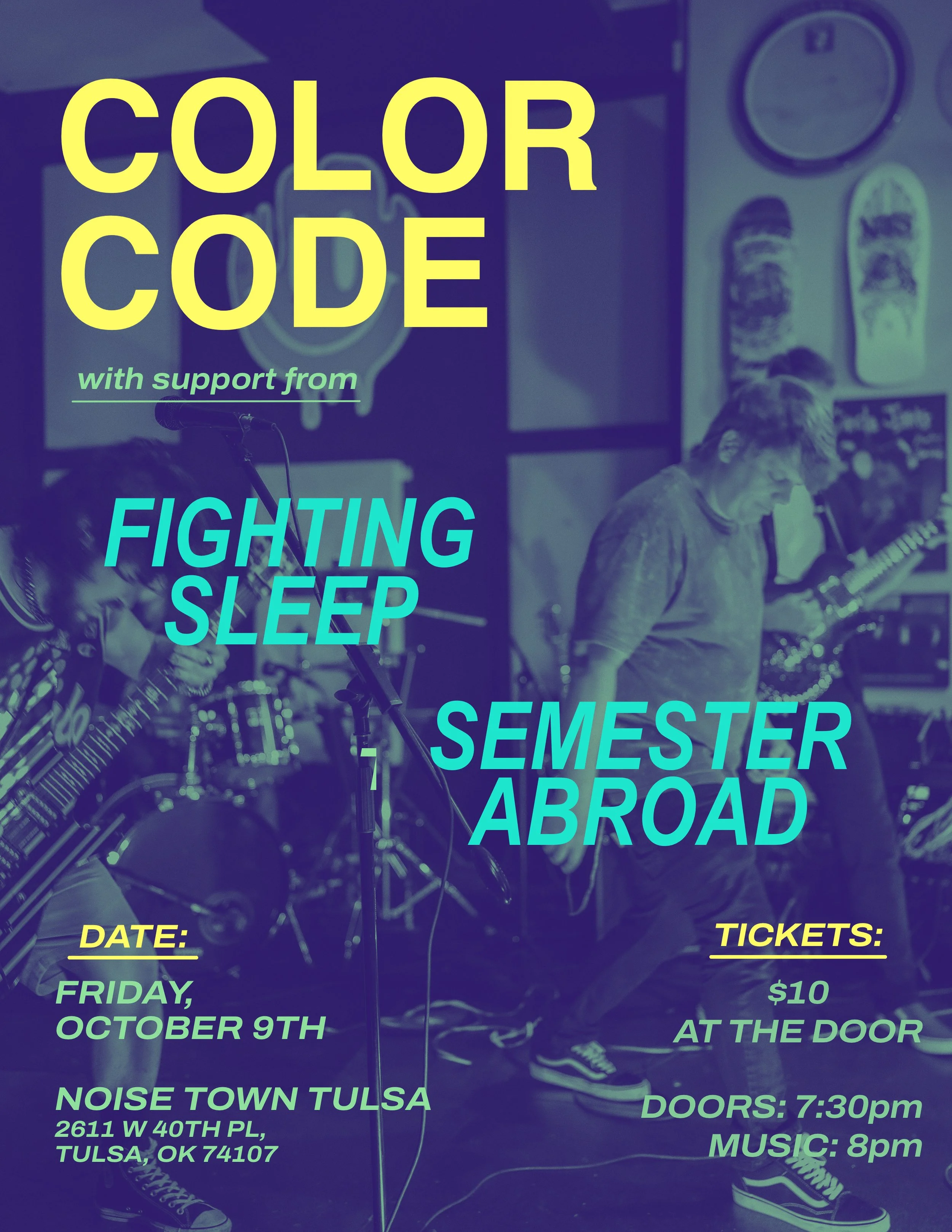 Live Music All Ages: Color Code, Fighting Sleep, &amp; Semester Abroad