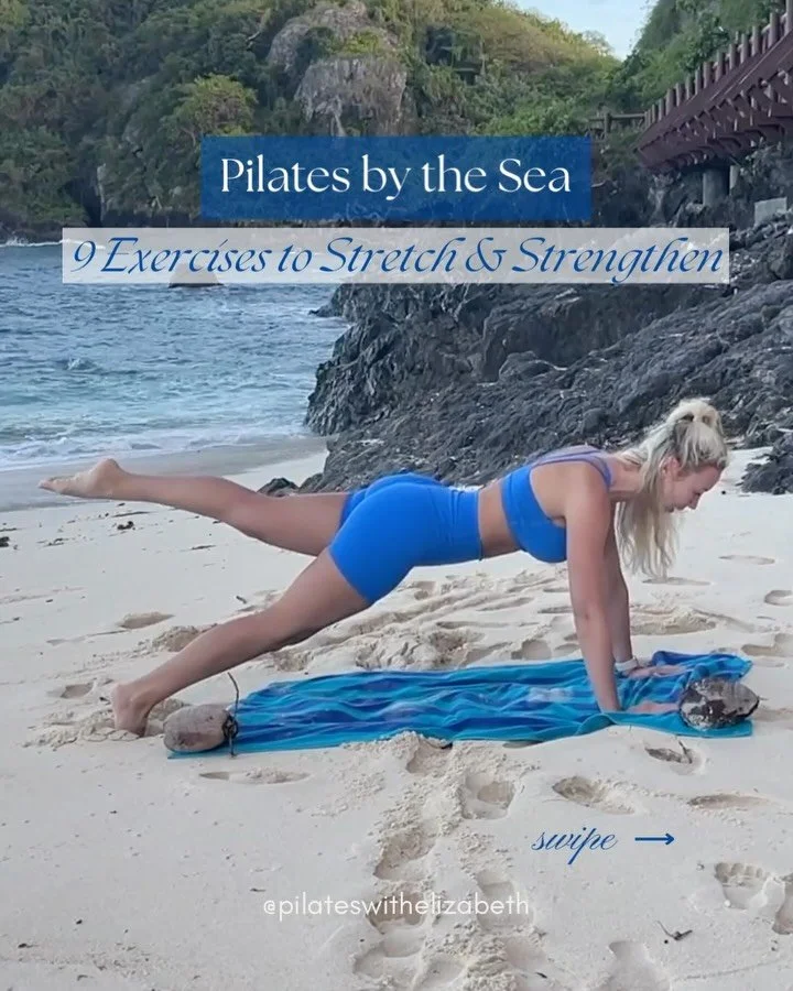 9 Pilates Exercises to Help You Stretch &amp; Strengthen 💪🏼

No props are needed, just grab your mat (or towel!), your lovely self and repeat each of the below for 8-10 repetitions ~

✨ Upper body reaches
✨ Big yawns
✨ Roll downs with push-up 
✨ Pu