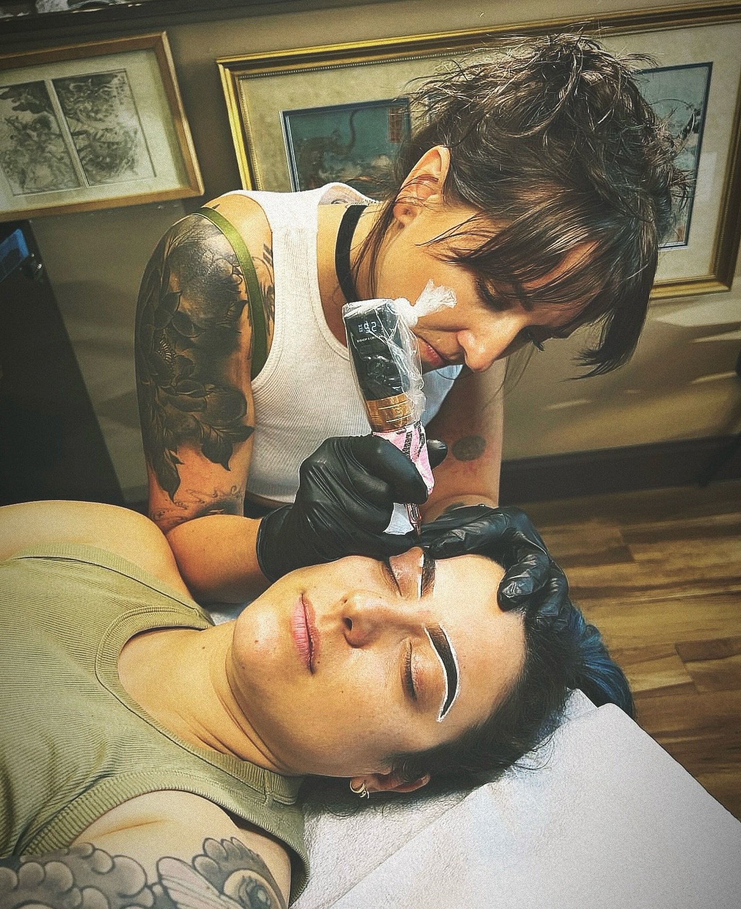 I live the life I love and I love the life I live with @serene.iink 

Serious question because I can&rsquo;t decide on my next service with her - 

1. Tiny Tattoo (I&rsquo;m thinking TINNNY) 
2. Lip blushing (cause ya girl is so interested in the nat