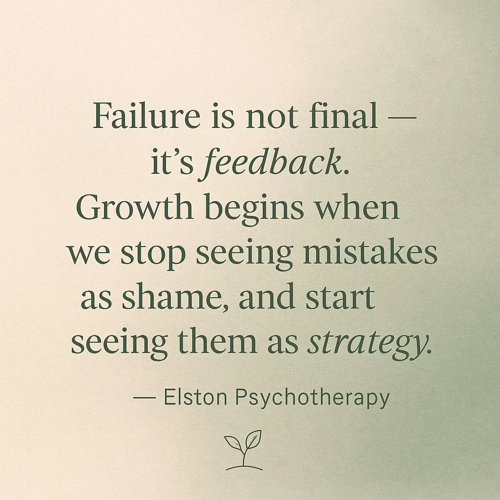 💫 Redefining Failure: From Shame to Strategy 💫

Many of us were taught that failure means we&rsquo;re not good enough &mdash; that it&rsquo;s something to hide, avoid, or feel ashamed of. But in truth, failure is not final &mdash; it&rsquo;s feedba