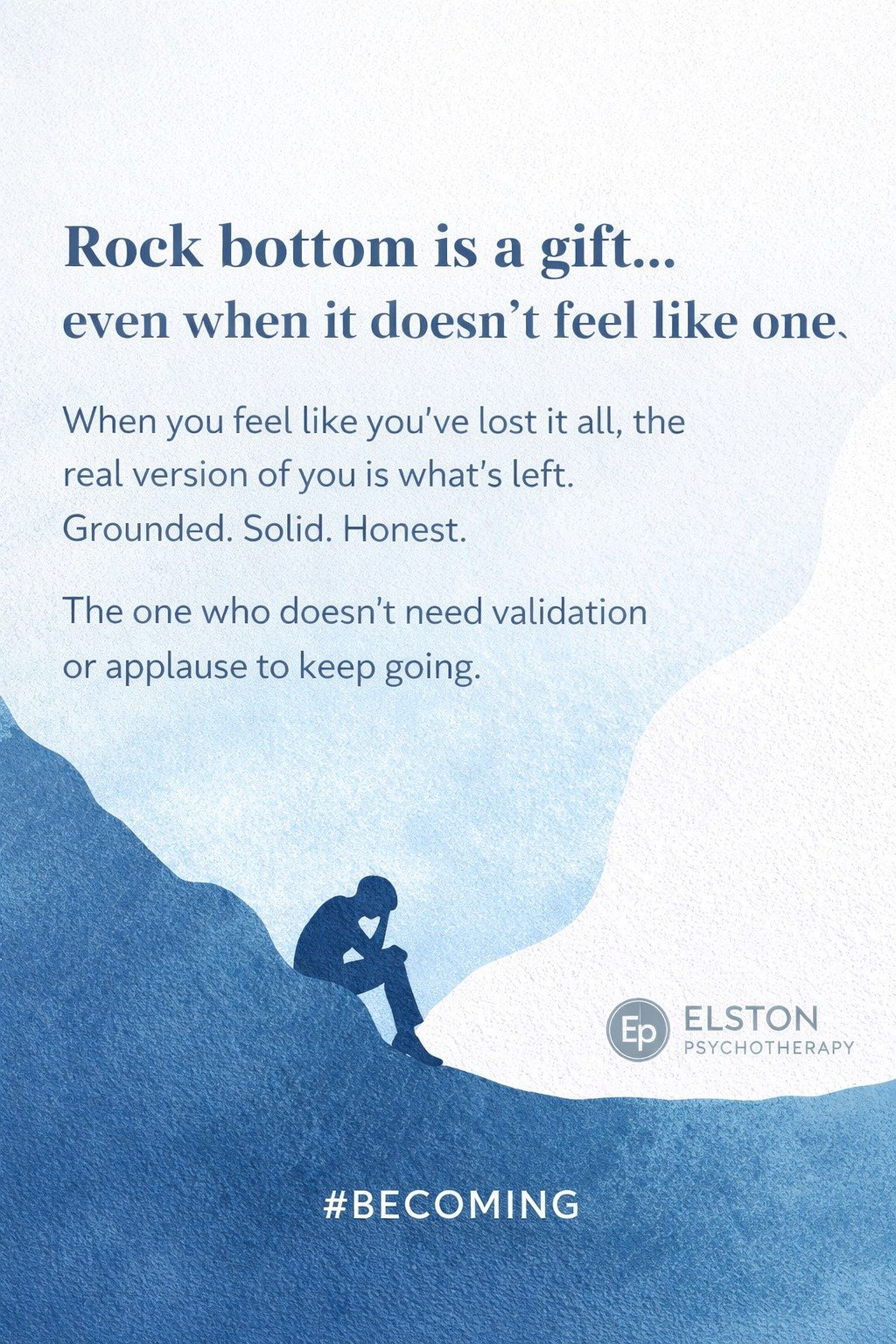 Rock bottom is a gift&hellip; even when it doesn&rsquo;t feel like one.

When you&rsquo;re in it, it feels heavy. Exhausting. Like failure, embarrassment, or being left behind. It can look like replaying every mistake, carrying silent weight, and try
