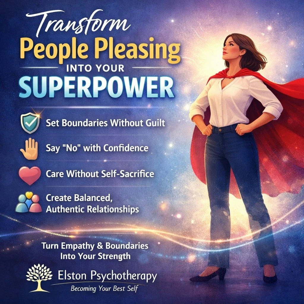 What if the very thing that&rsquo;s been exhausting you&hellip; could become your greatest strength?

At Elston Psychotherapy, we often work with individuals who identify as &ldquo;people pleasers.&rdquo; You&rsquo;re the one who shows up, says yes, 