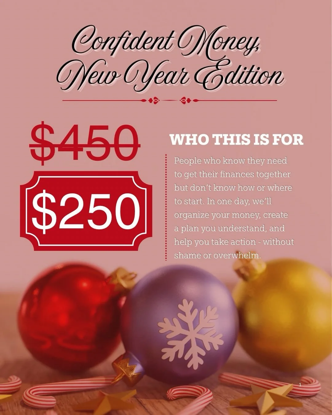 Increase your confidence in the new year with this offer. ⭐️ Details of what you get on the second slide.

DM me a 🎄to lock in your session. Details valid through 1/2/2026. 

#finances #financecoach #moneyfreedom #confidencecoach #faithandfinance