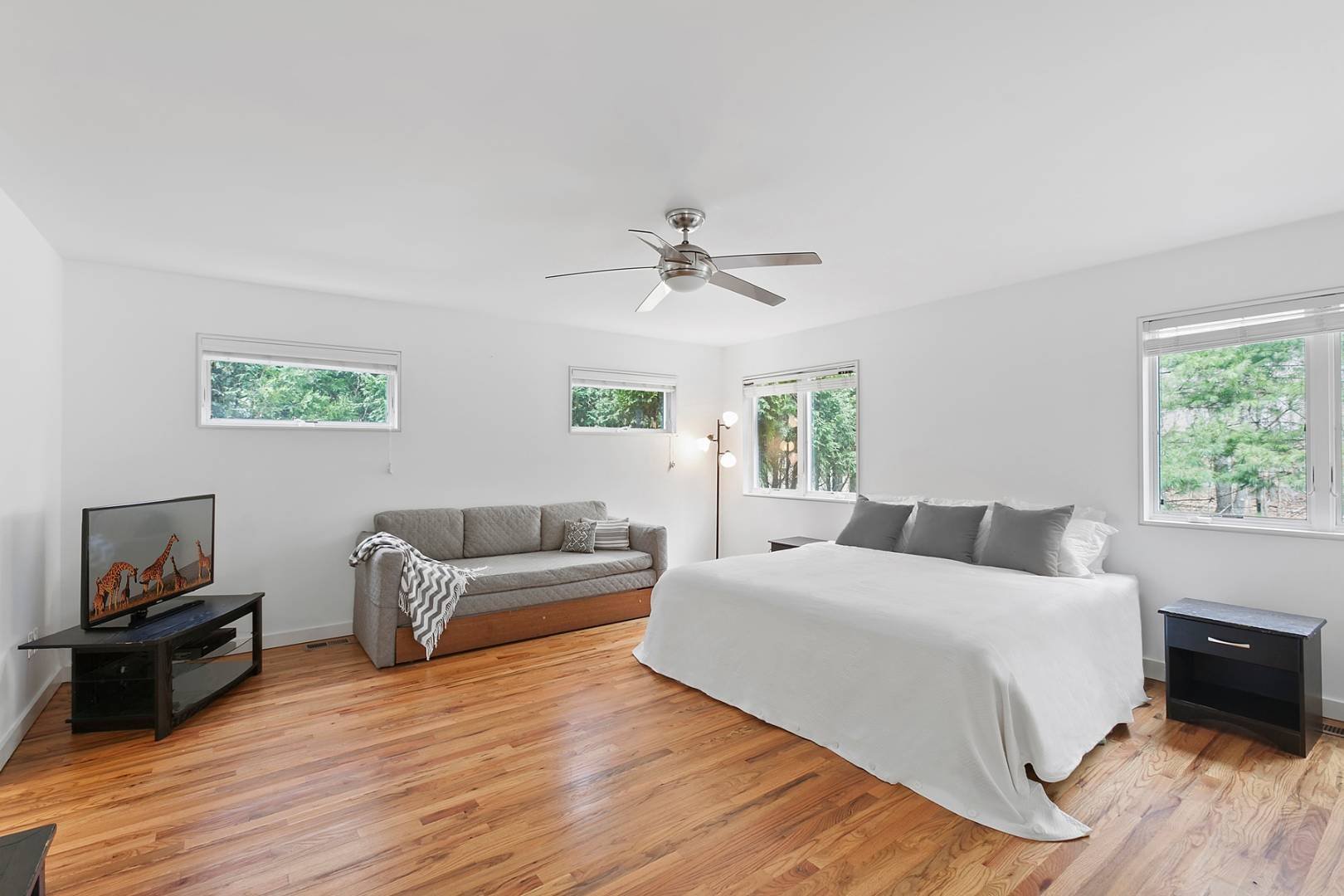 The master suite is on the first floor and is fully handicap accessible.