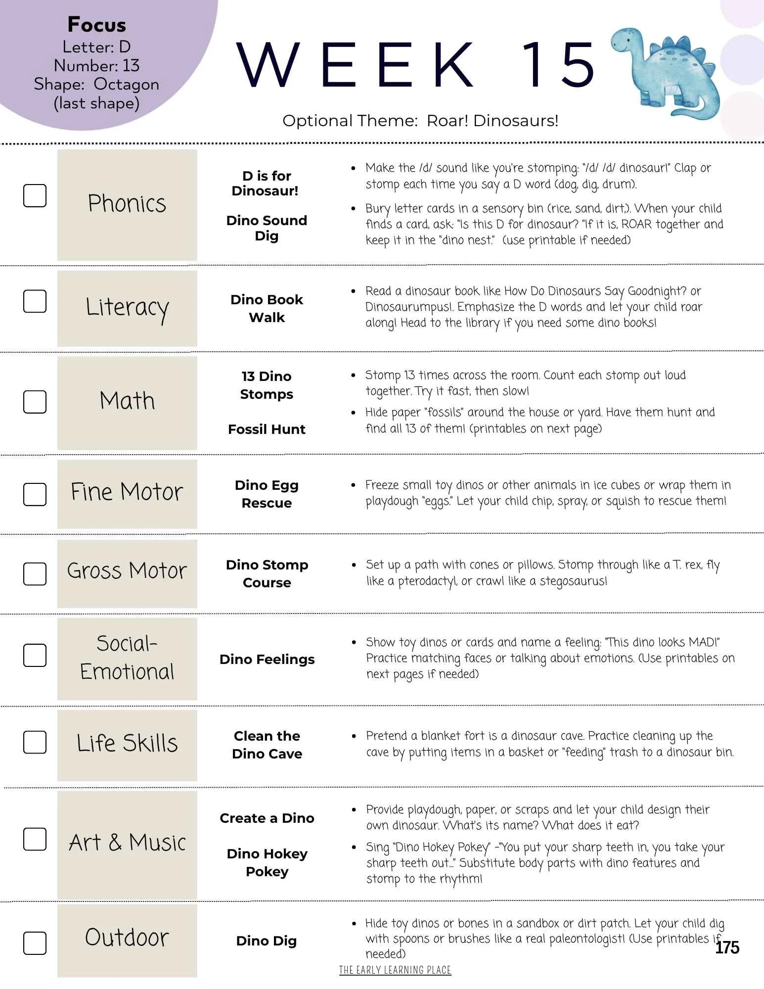 Weekly Themes Preschool