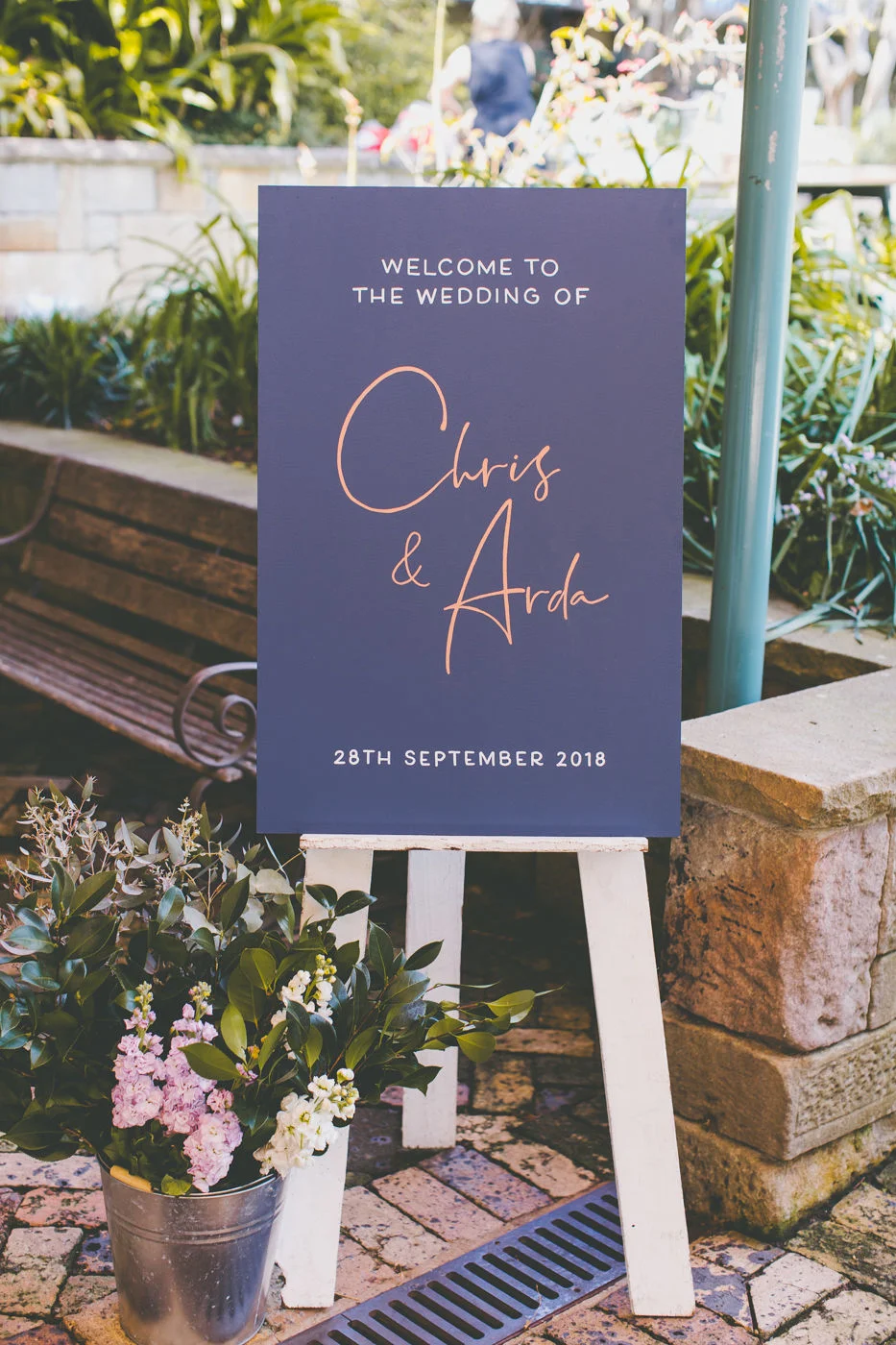 Bride and Father of The Bride Walking down the aisle The Chiswick gardens