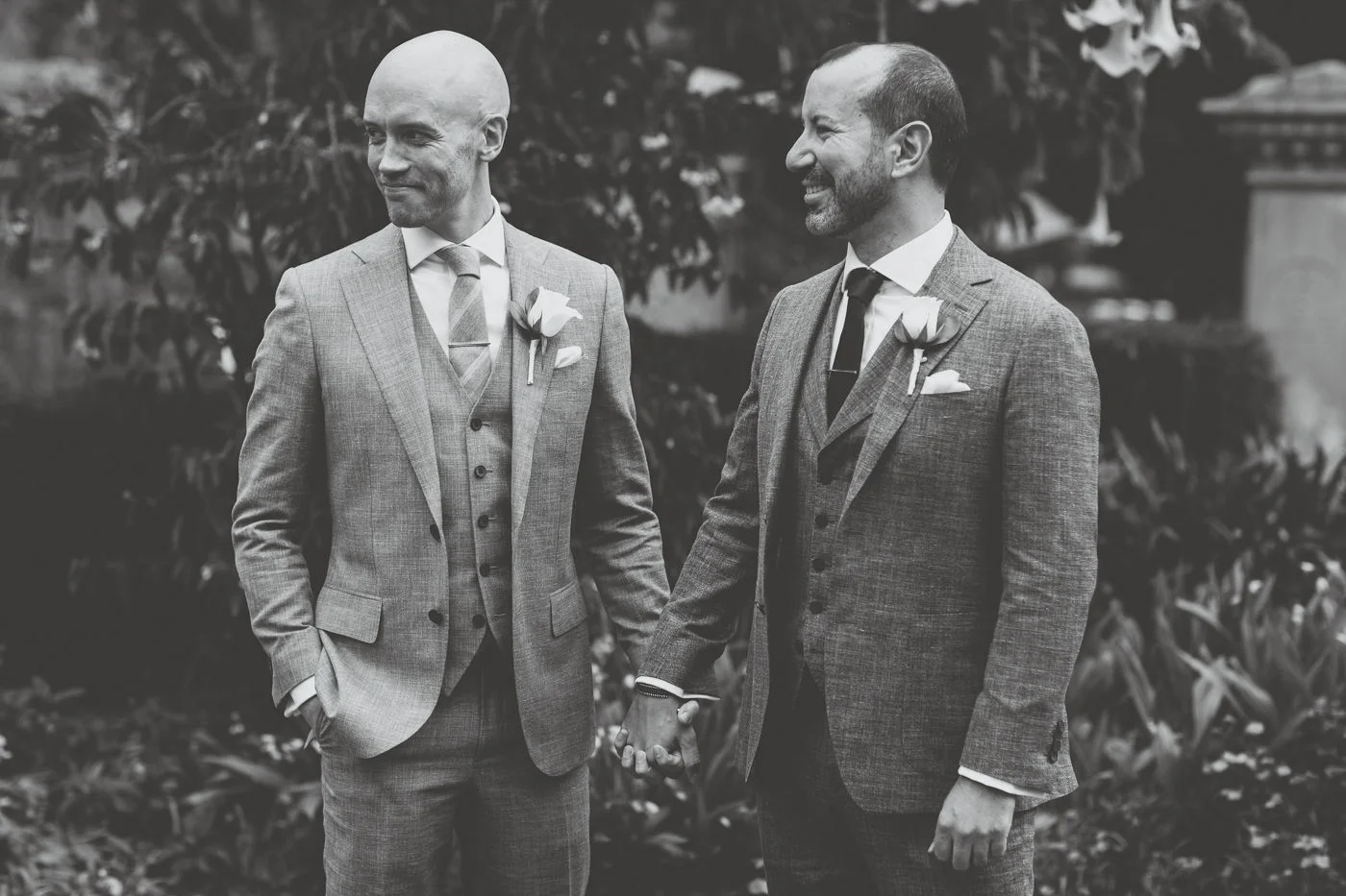 Two grooms at their wedding ceremony at Lion Gate Lodge wedding planner Samantha Burke Events. Sydney Same Sex Wedding,