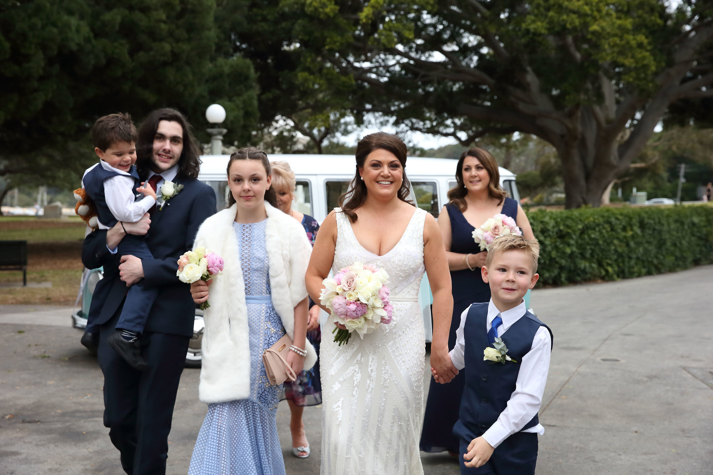 Bride walking to her wedding