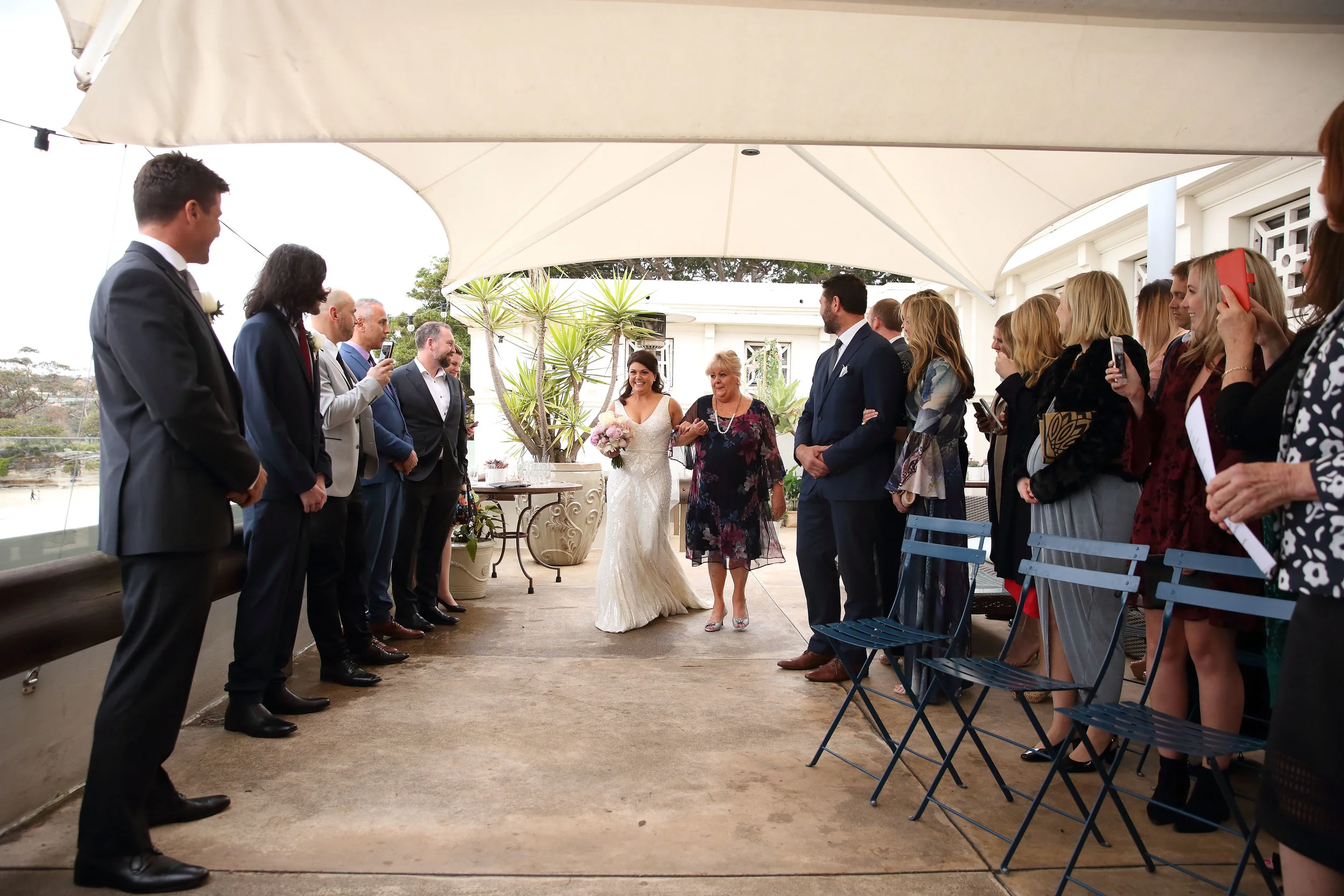 Wedding ceremony at Bathers Pavilion