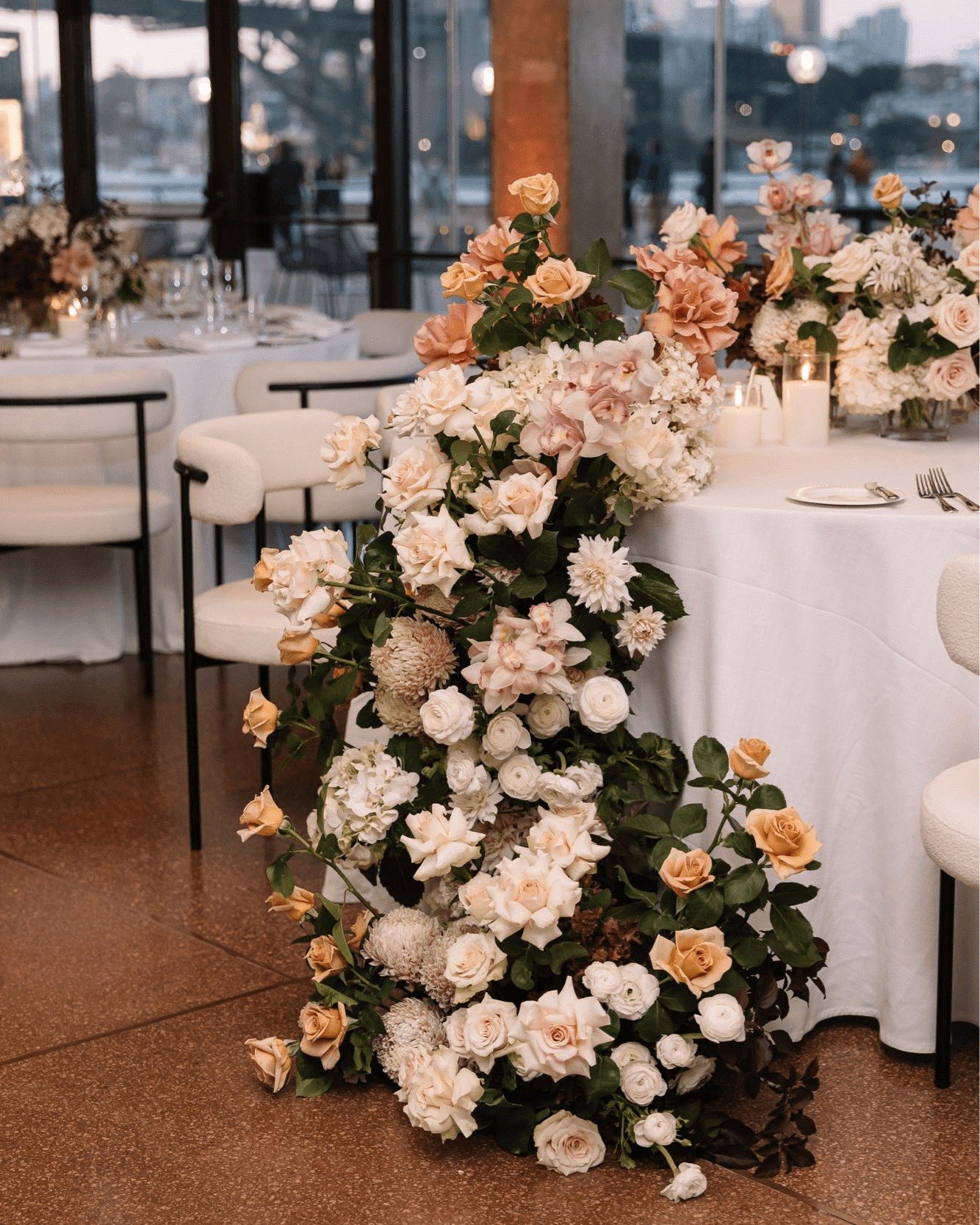 As evening fell, Harriet &amp; Nick&rsquo;s reception glowed with warmth, joy, and celebration 🥂

Our team layered florals, soft candlelight, and sweeping drapes to bring the space to life, creating a feeling of intimacy and elegance at once. The ro