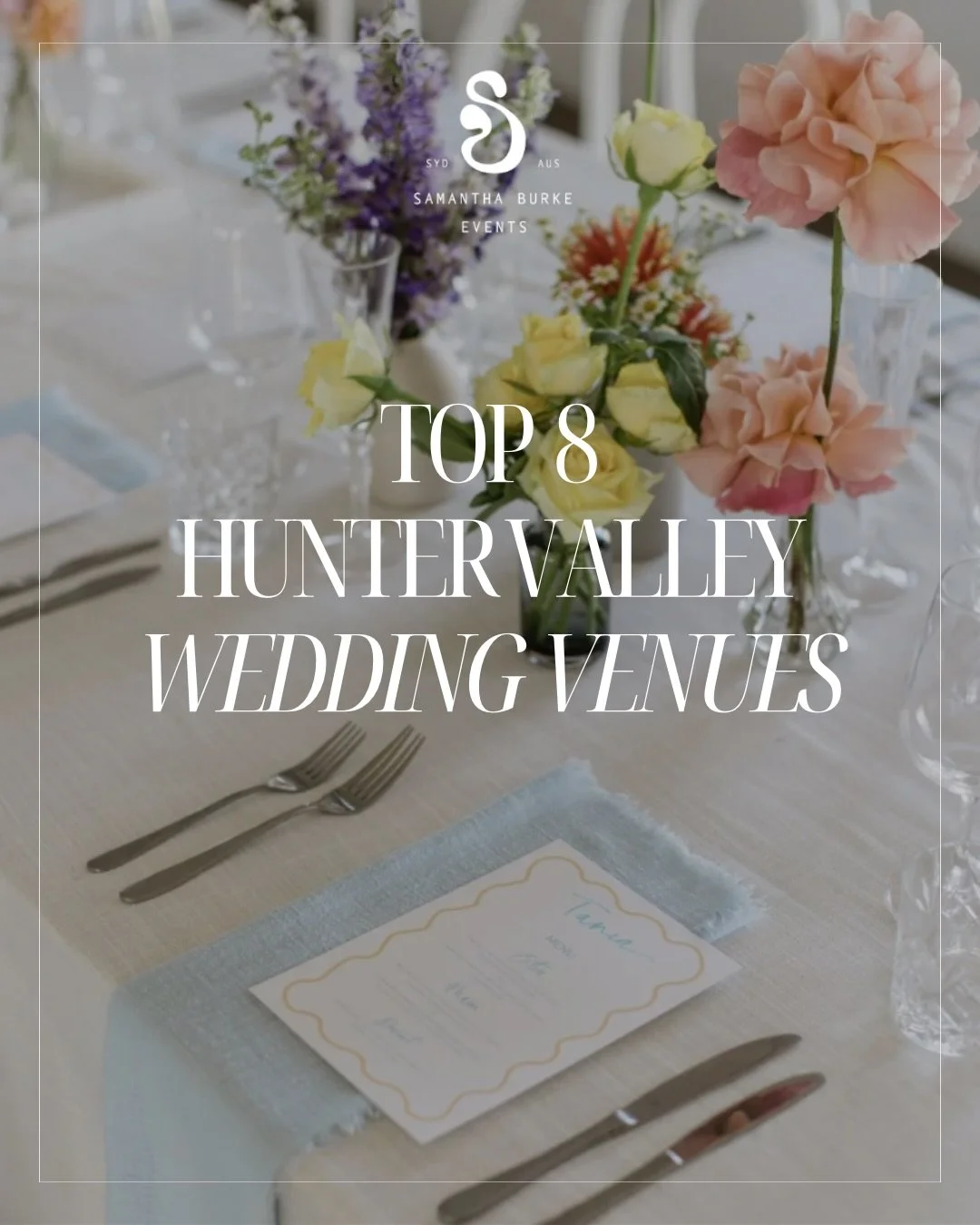 Our top 8 Hunter Valley wedding venues 🤍 

Think rolling vineyards, golden light, and romantic countryside charm &mdash; the perfect setting for a relaxed yet elevated celebration. ✨🍃

Which one is your favourite? Comment below!

#HunterValleyWeddi