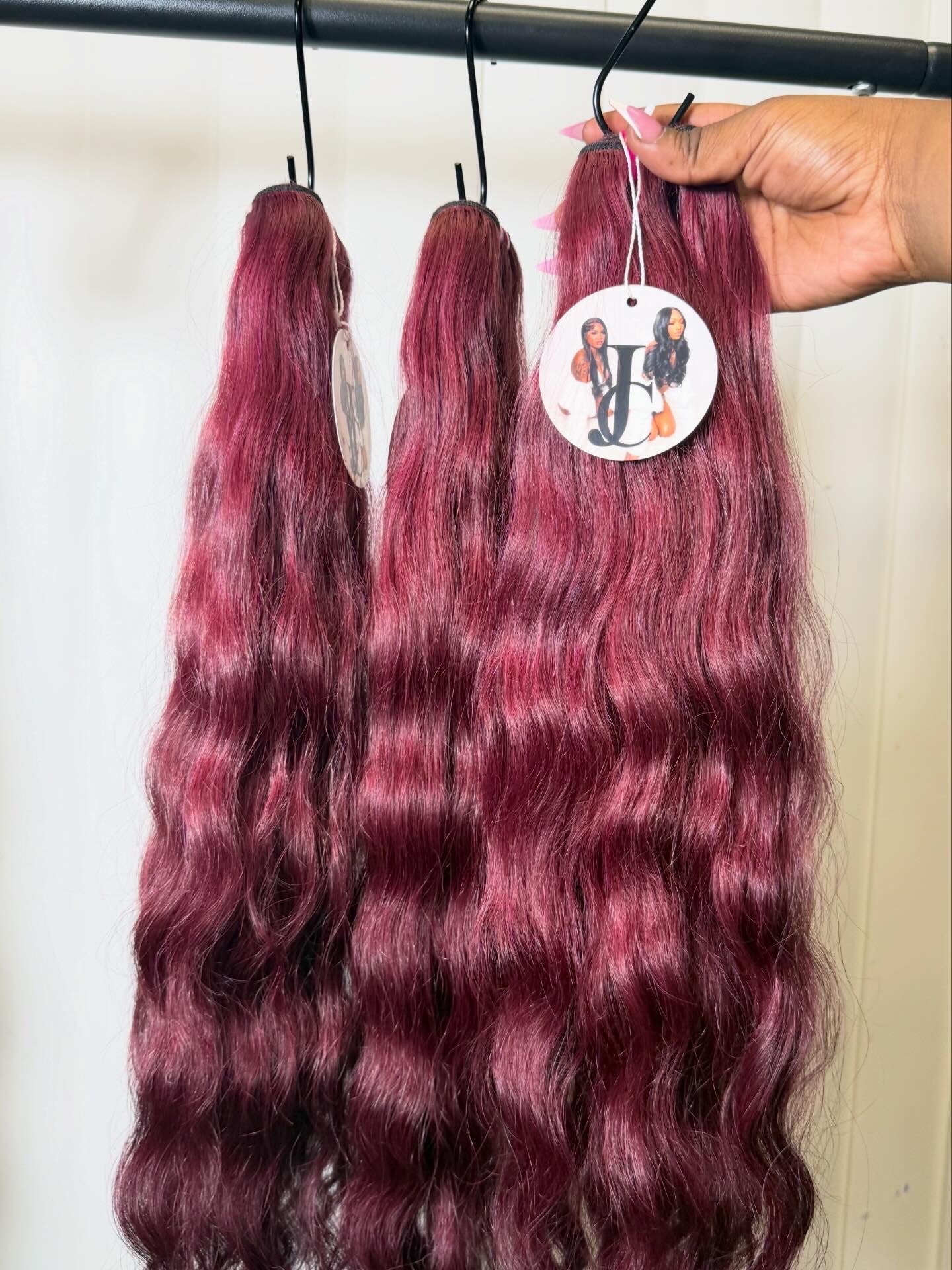 Burgundy extensions
