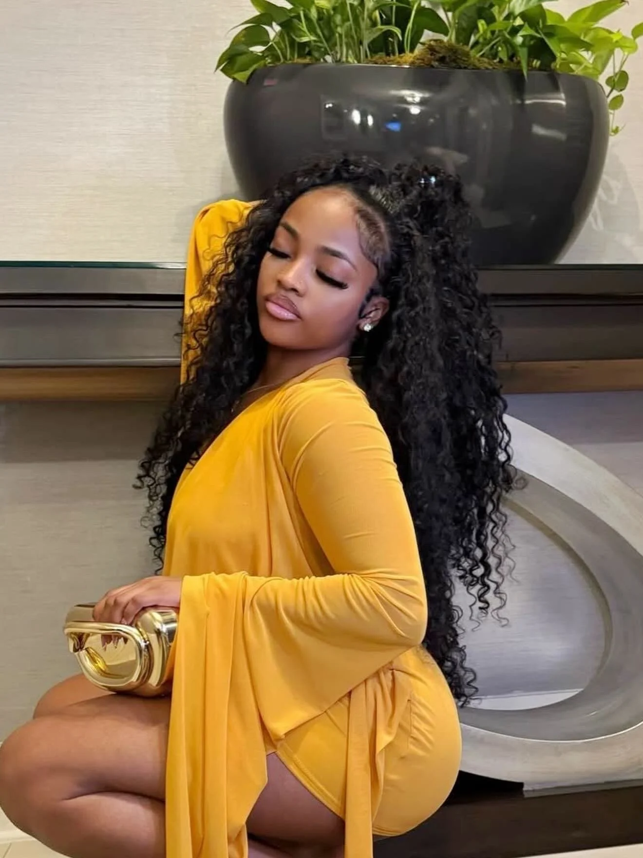 Jet Black Deep Curly Extensions