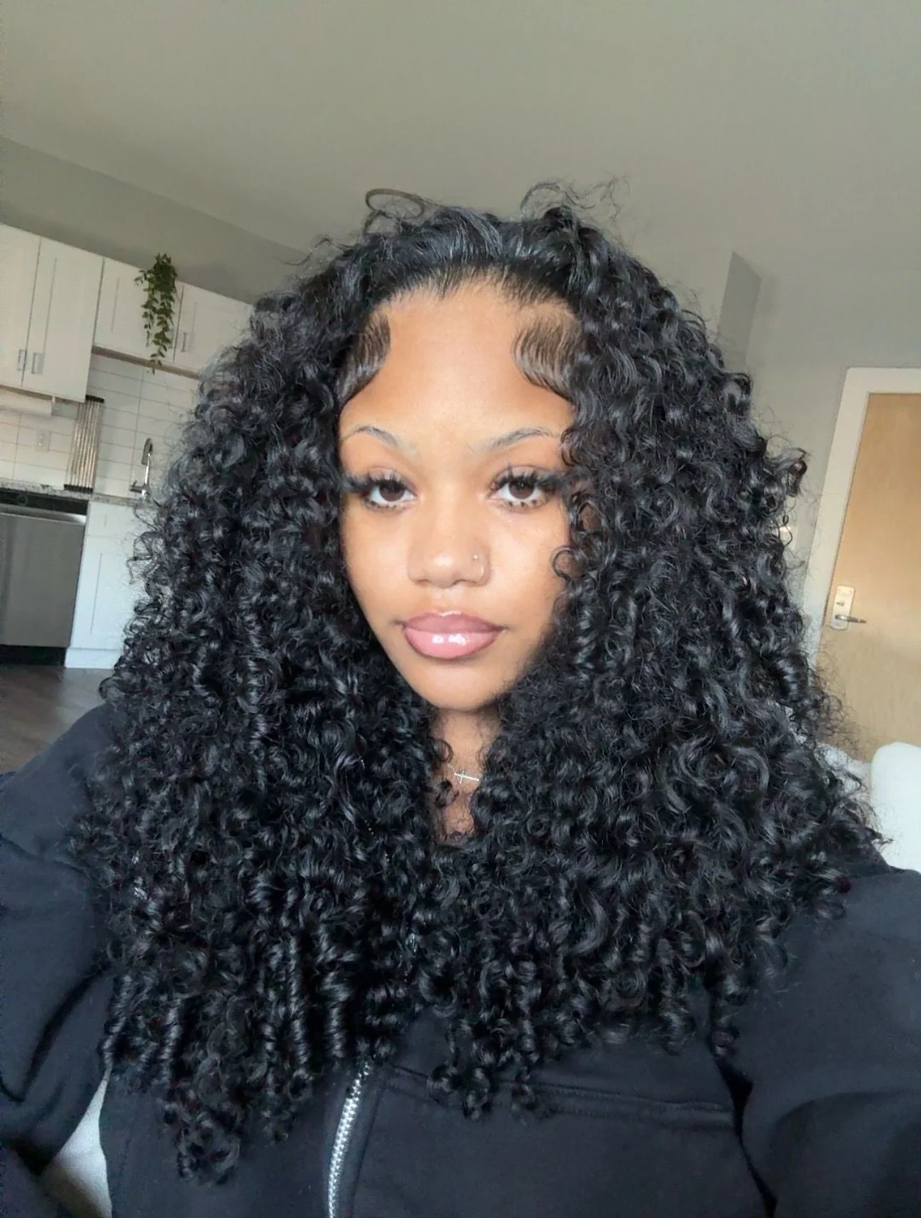 Jet Black Indian Curly Extensions