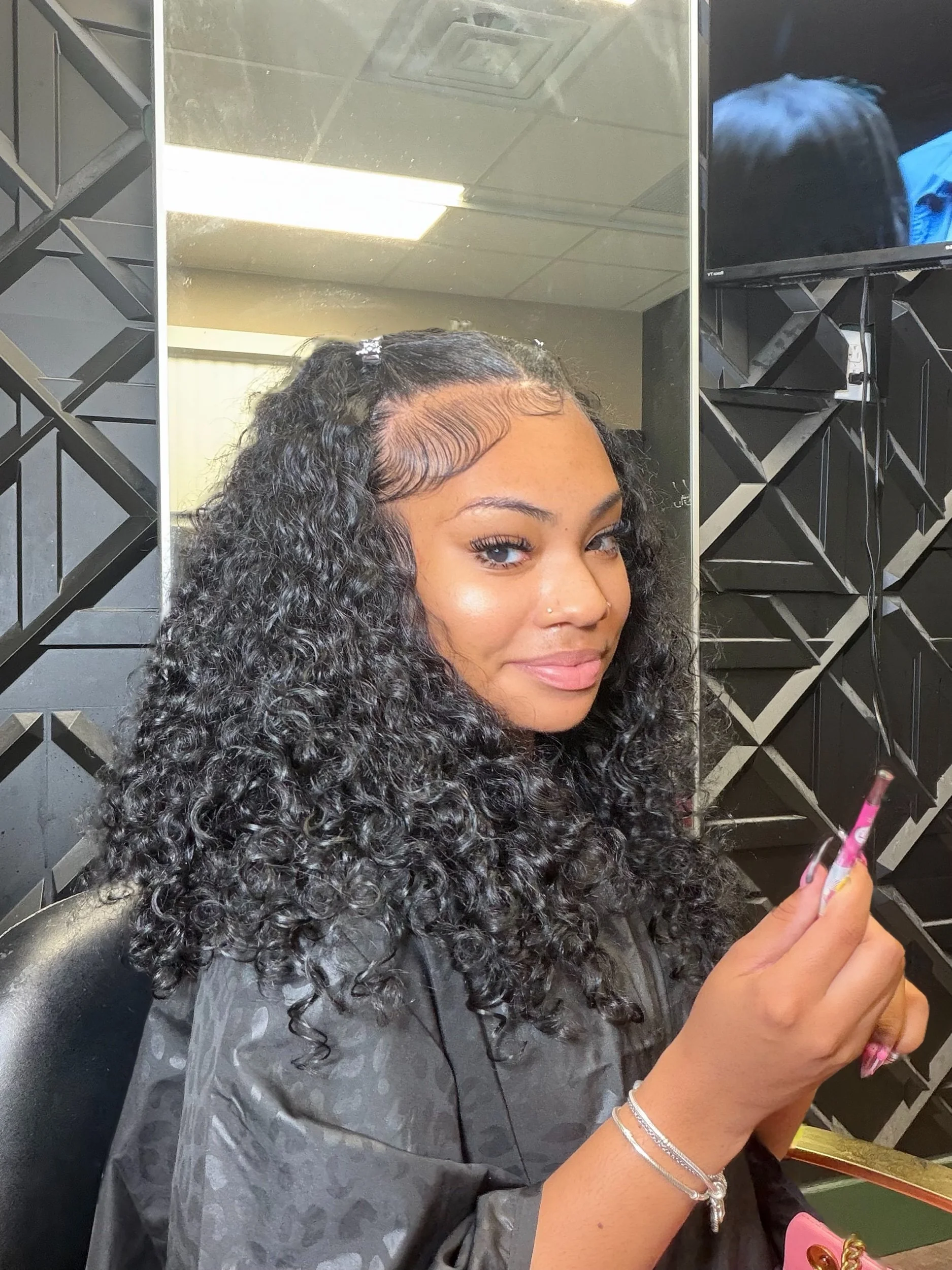 Jet Black Indian Curly Extensions