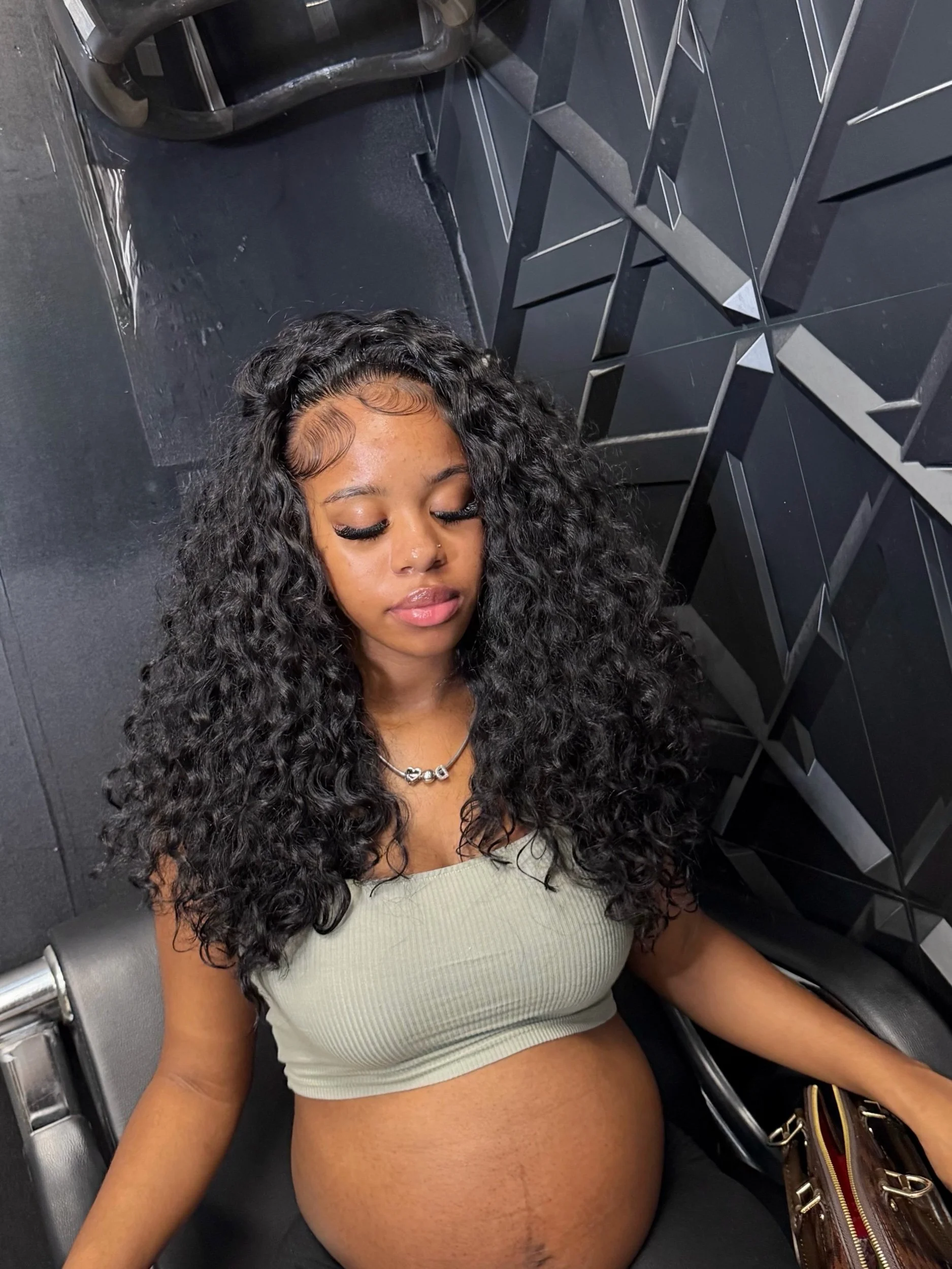 Jet Black Natural Curly Extensions