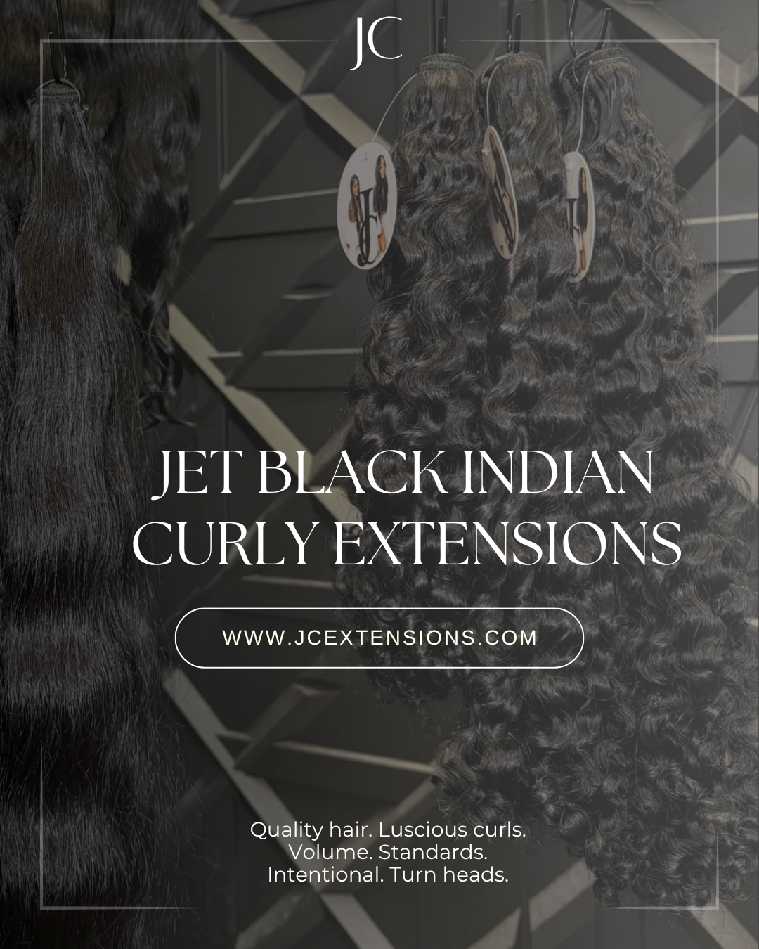 Jet Black Indian Curly Extensions (Pre-order)