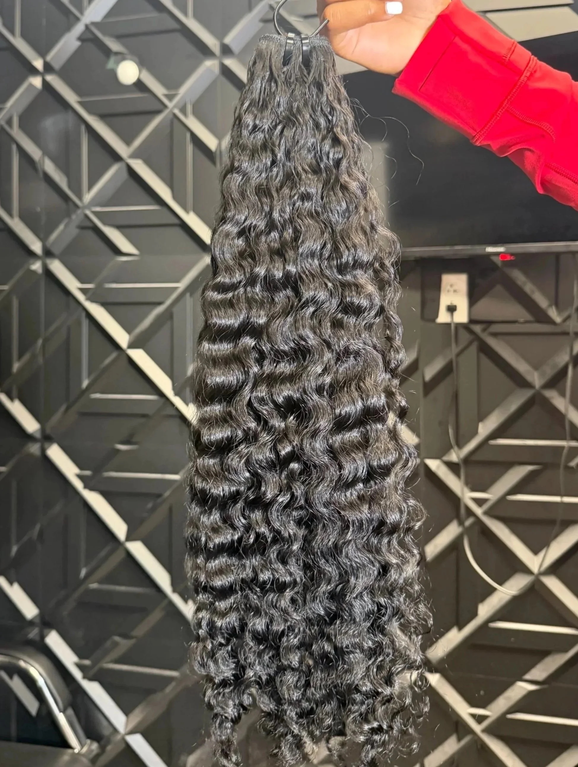 Jet Black Deep Curly Extensions (Pre-order)