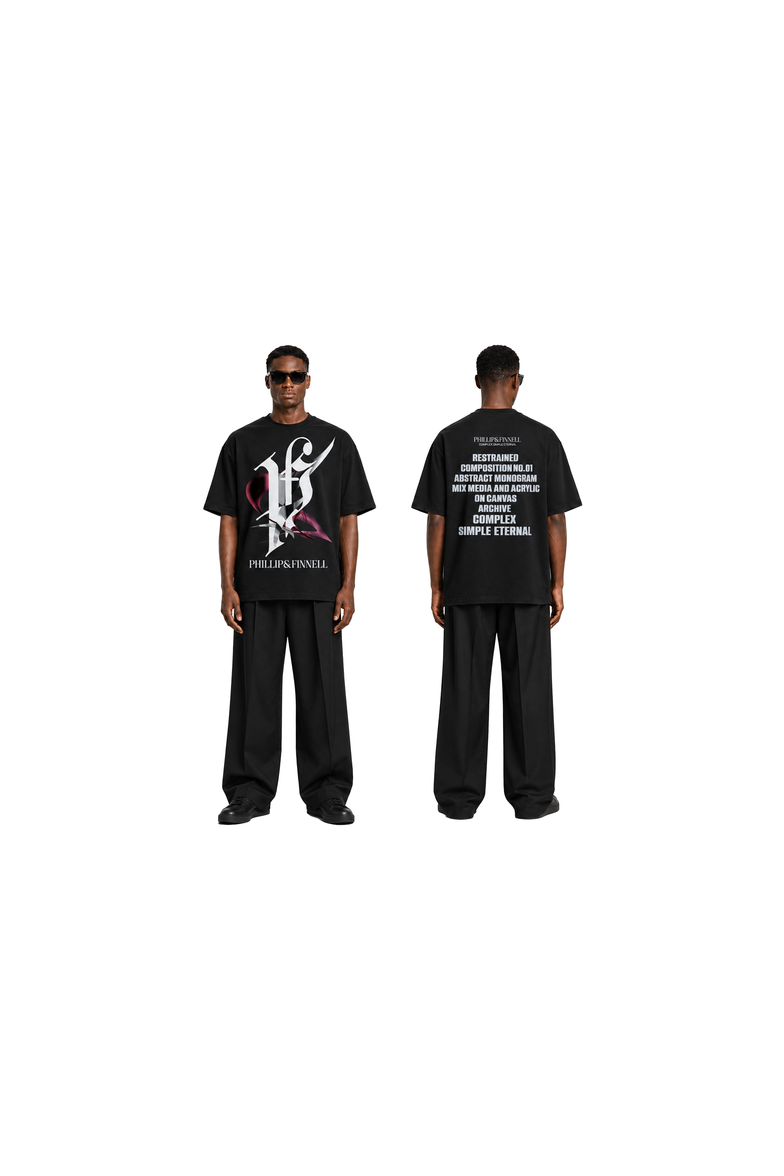 Oxblood Restrained Monogram No. 01 Tee