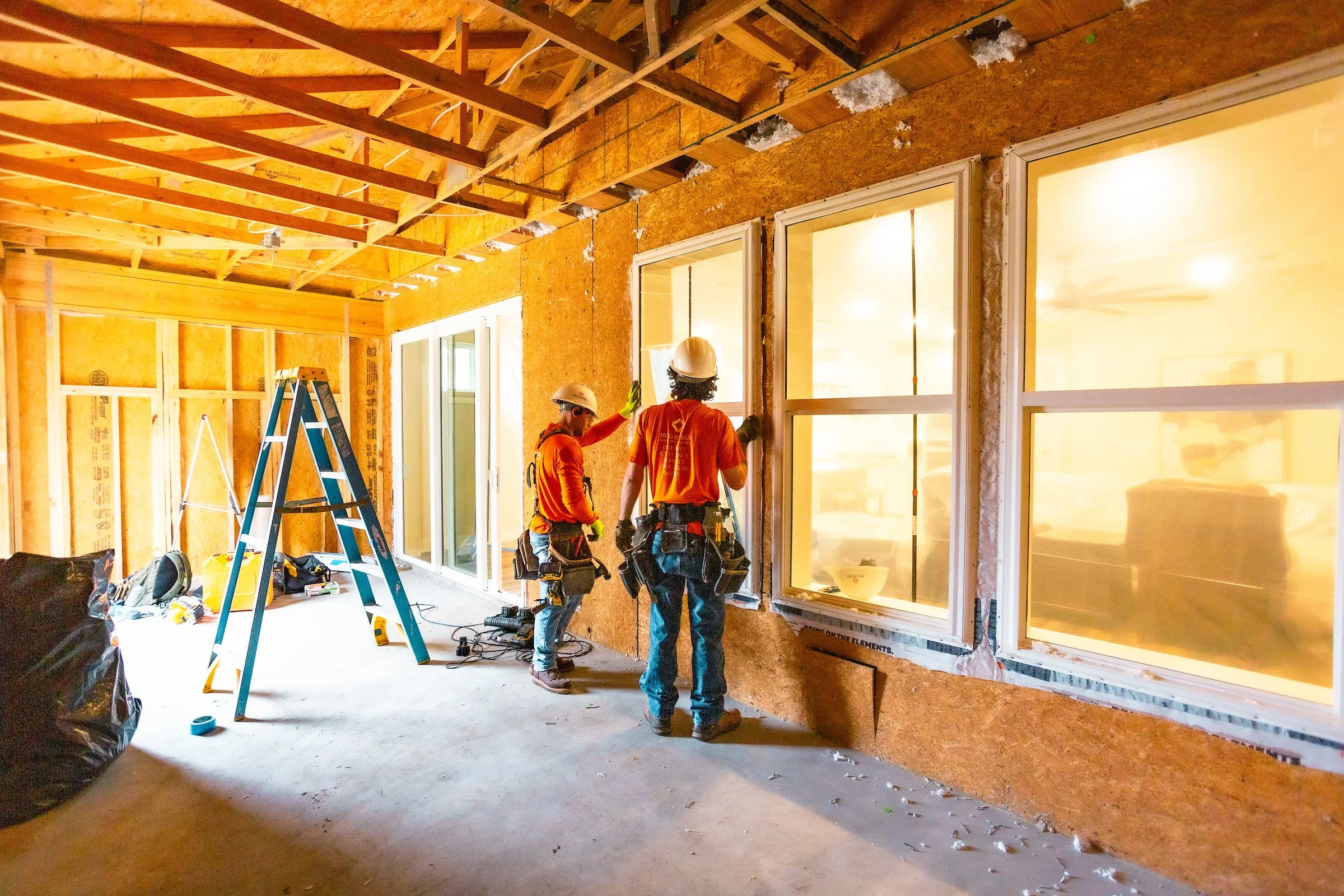 Building Contractor Team Working On A Home Renovation