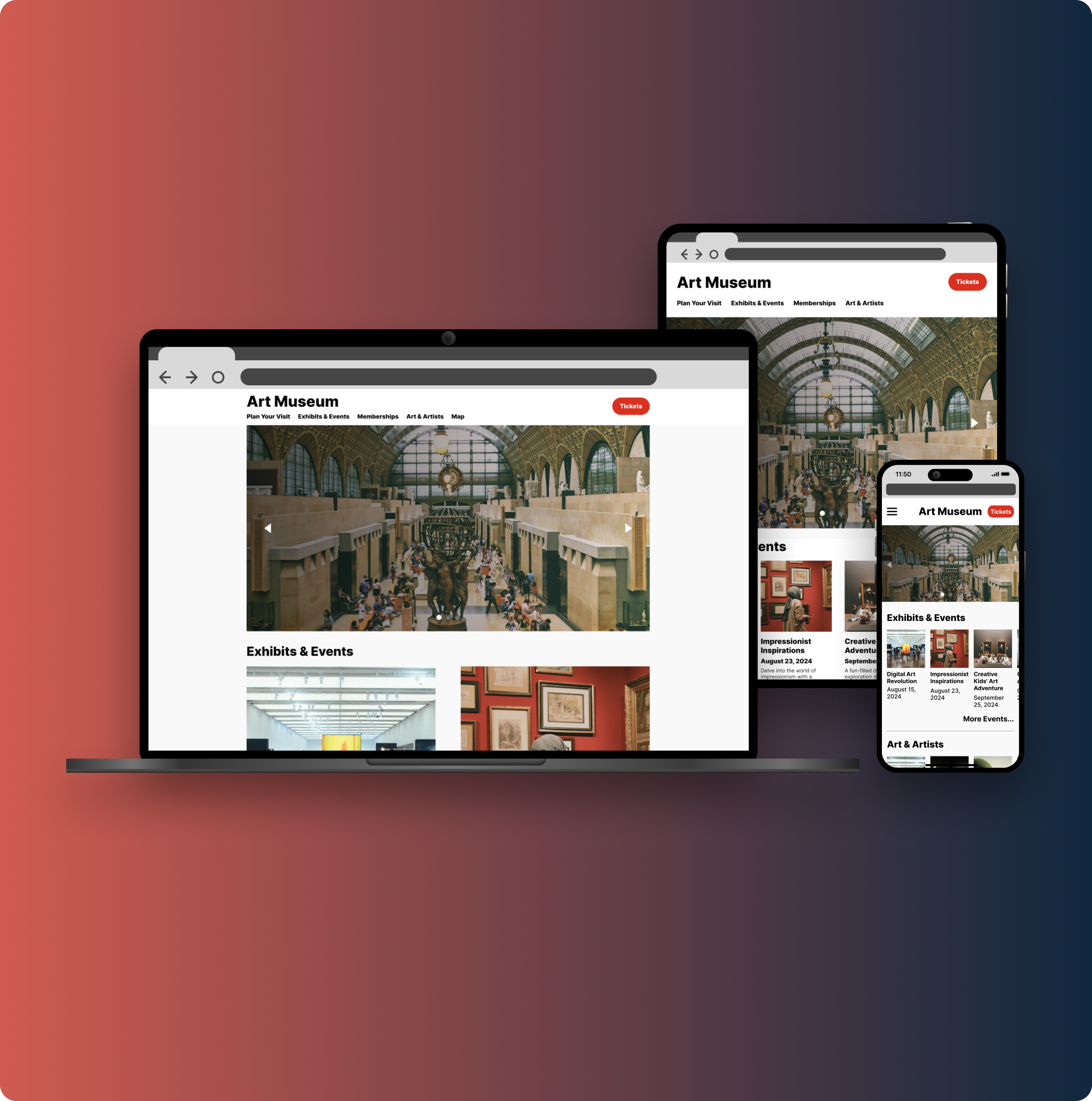 Art Museum Responsive Website