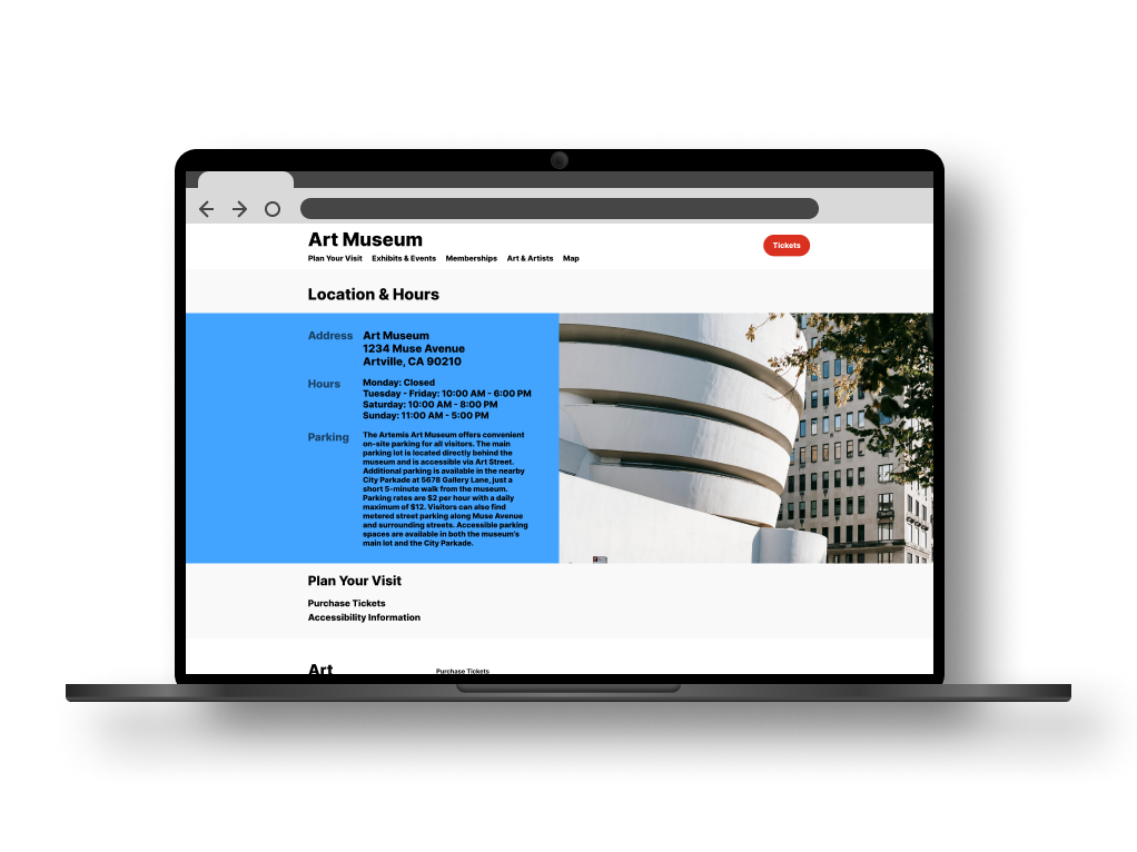 Desktop Web Mockup - Museum Information.png