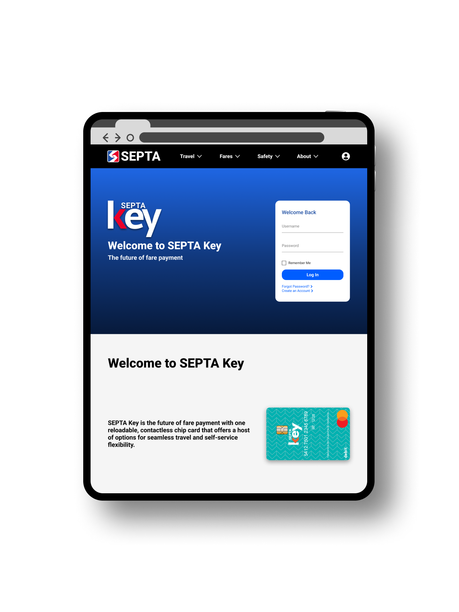 Tablet Web Mockup - SEPTA Key Login.png