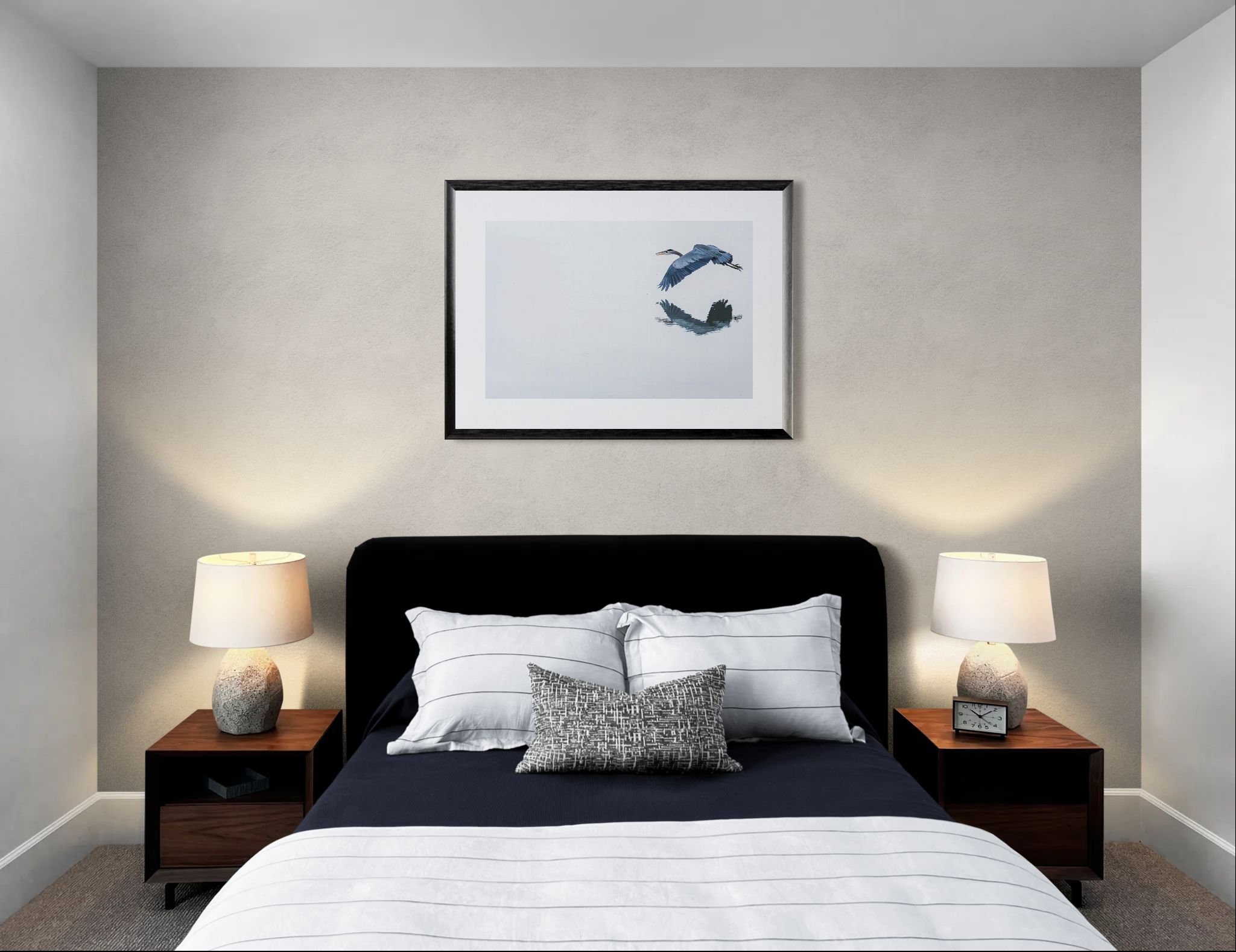 Cozy bedroom with wall mural (4).jpeg