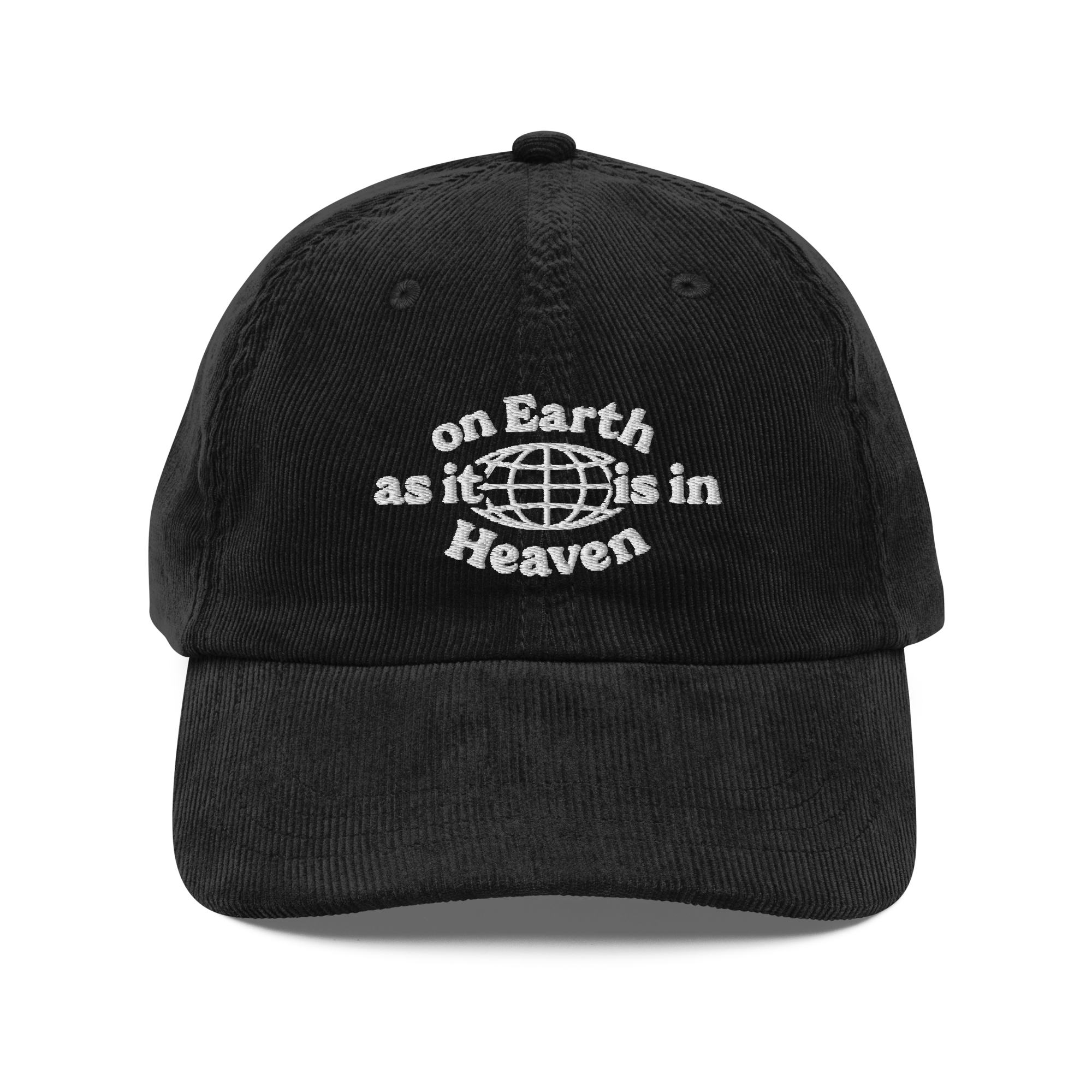 vintage-corduroy-cap-black-front-66d9206625af0.png