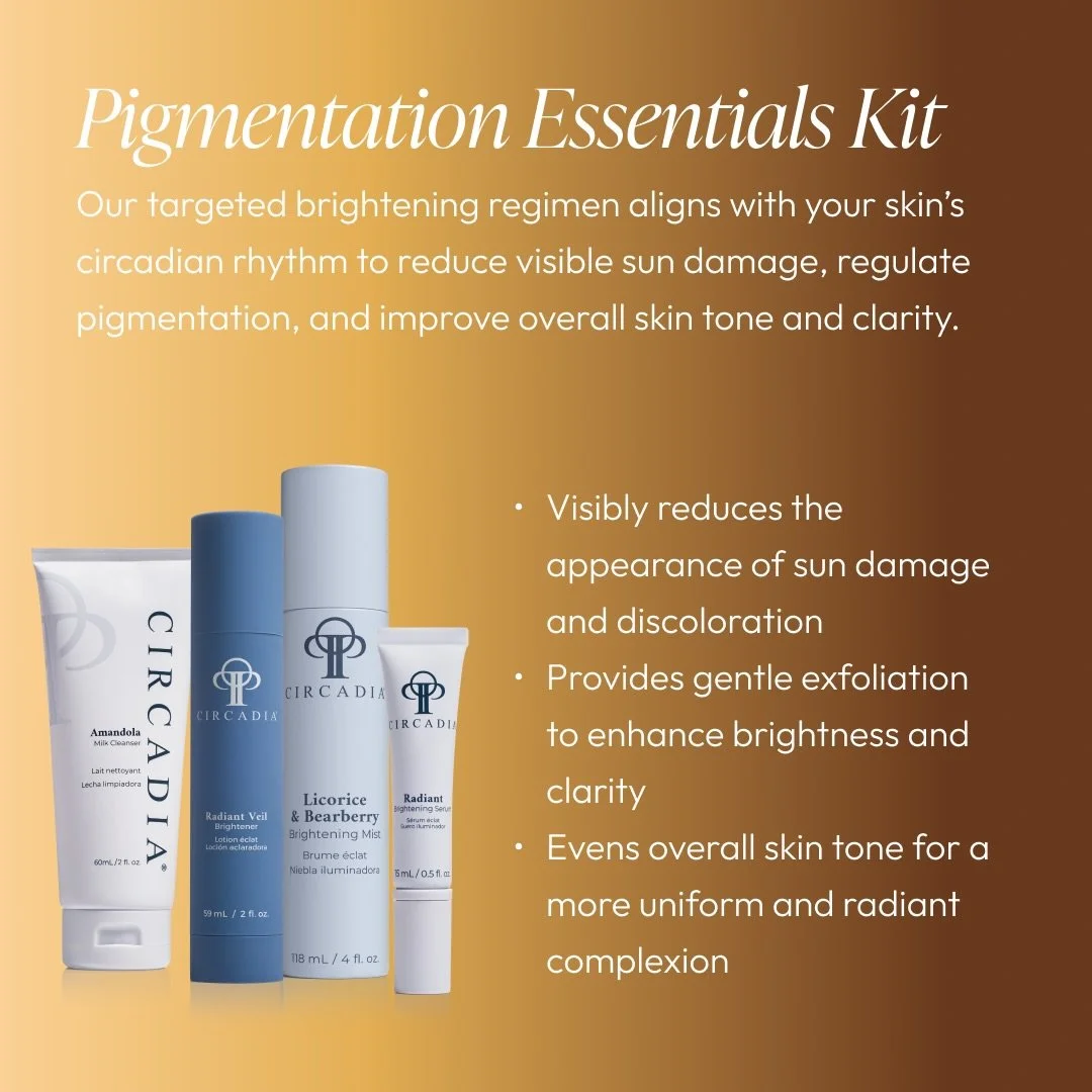 The number ONE concern that comes through my doors is pigmentation. Here is all of the go-tos put together in a one stop shop. 💁🏻&zwj;♀️

All Essential Regimen Kits are available on my store now. DM me with any questions of what&rsquo;s best for yo