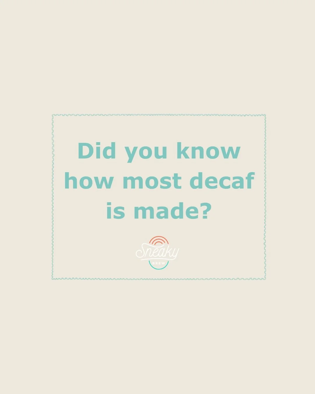 Ever wonder how the caffeine actually leaves the bean? ☕️✨Most decaf is made using chemical solvents like ethyl acetate or methylene chloride to strip away the caffeine. We prefer methods that keep the process clean, 100% chemical-free, and the flavo