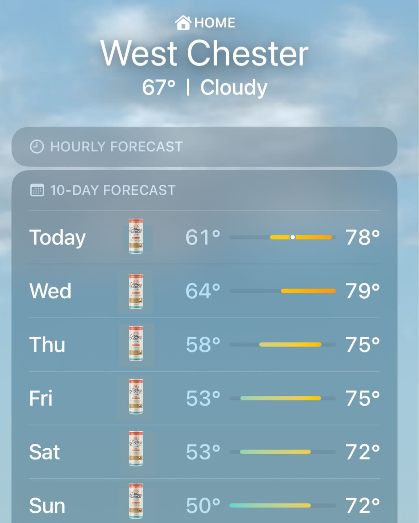 Finally some good weather in the forecast! ☕️🌧️☀️

#sneakybrew #explorepage✨ #westchesterpa #decafcoffee☕️ #icedlatt&eacute;