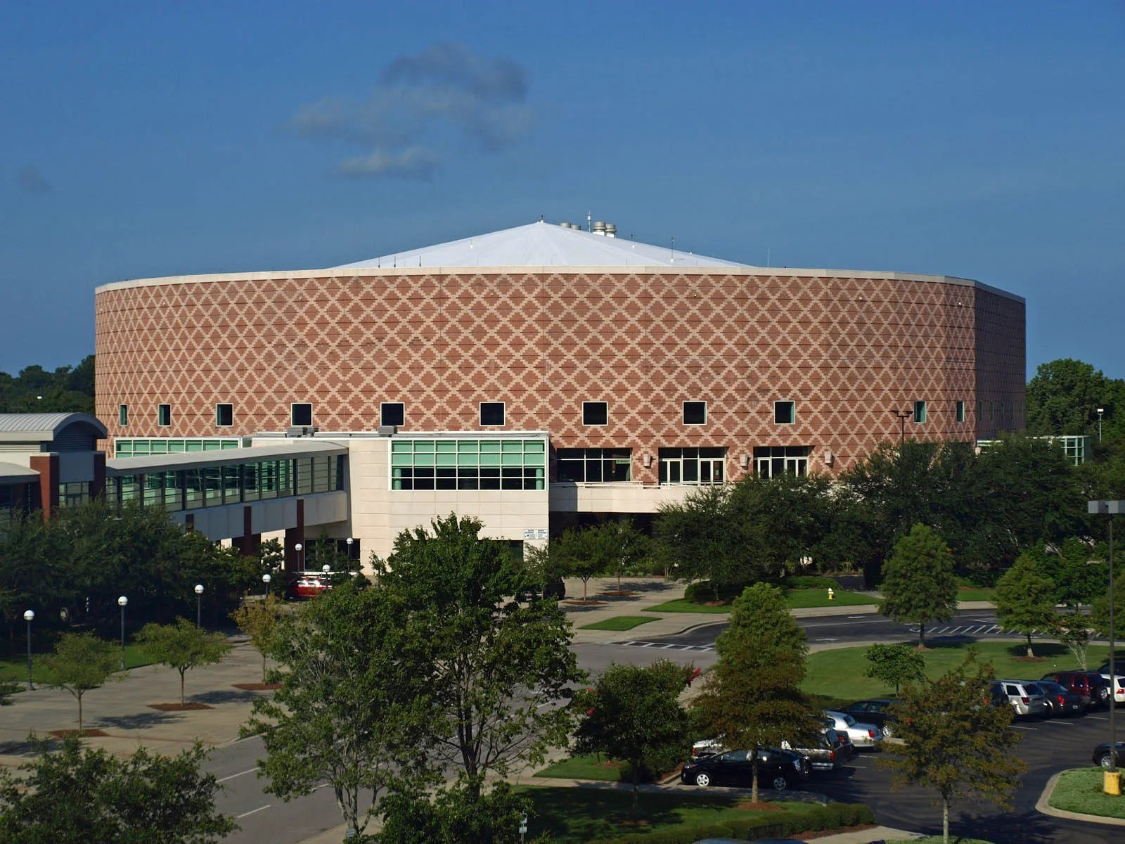 North Charleston Coliseum and its surrounding commercial district in North Charleston SC