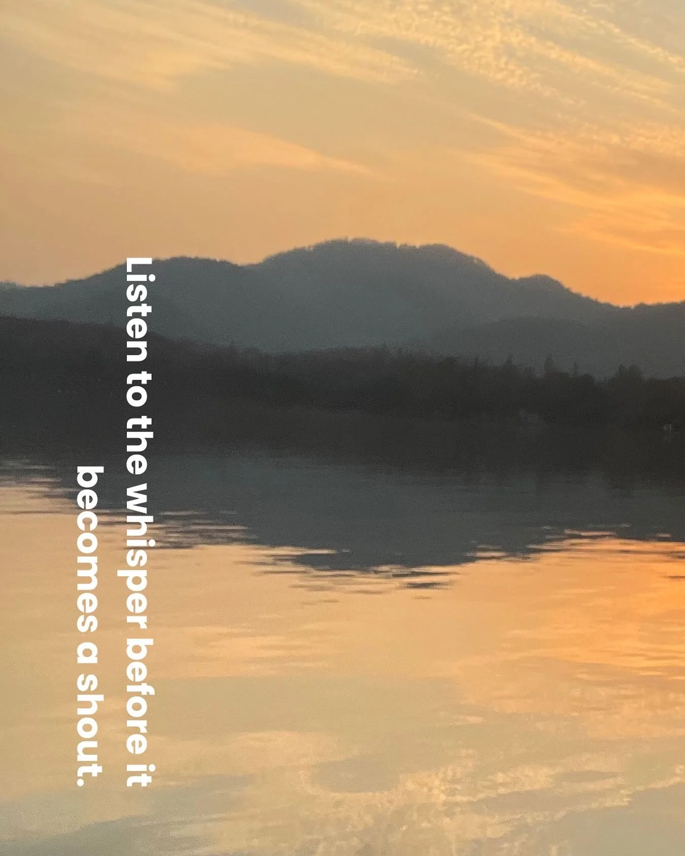 Our bodies speak to us constantly in subtle sensations before they‘re forced to use the language of illness or breakdown.
My greatest shifts came when I finally started listening to the whispers instead of waiting for the shouts.
What small