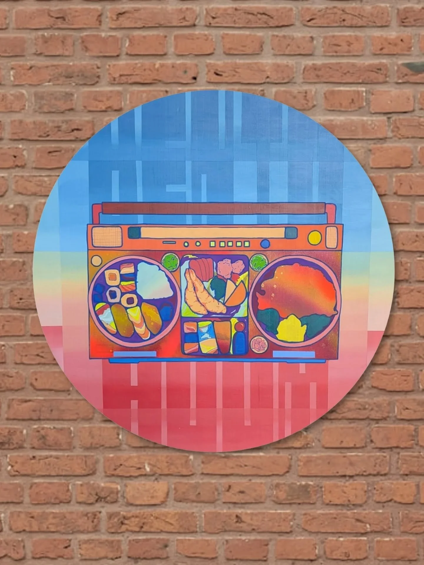 Boom Box Bento | The process ➡️➡️➡️
The piece that covered my place in painter's tape! I'm not too good at remembering to hit the record button, but here are a few WIP photos I took while I was creating this piece. So fiddly, but so much fun! 

Boom 