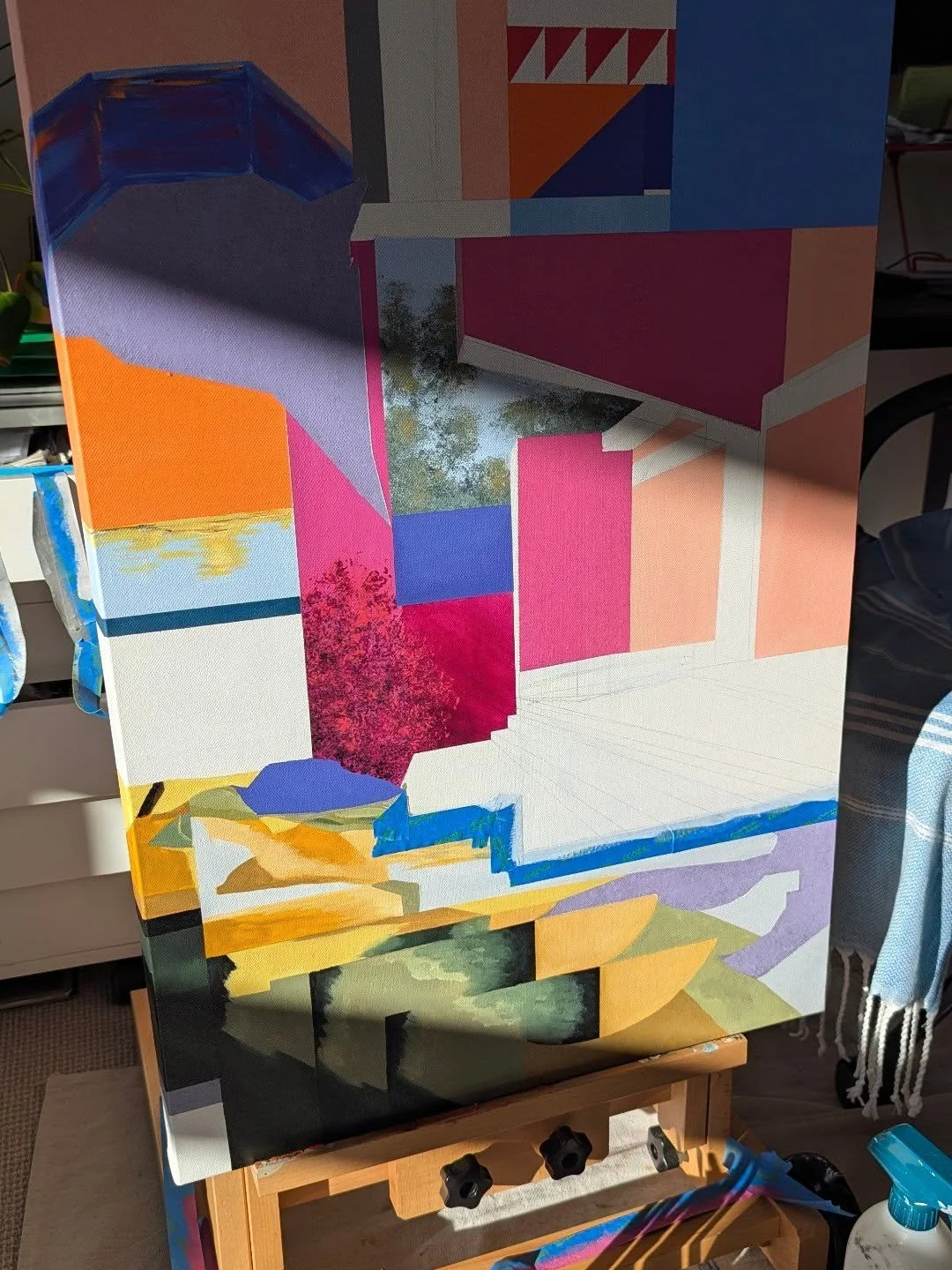 When the light source IRL hits the painting at the right angle 😍 *harmonic angel choir sound*

#paintprocess #afternoonlight #sunlight #bravodomino #workinprogress