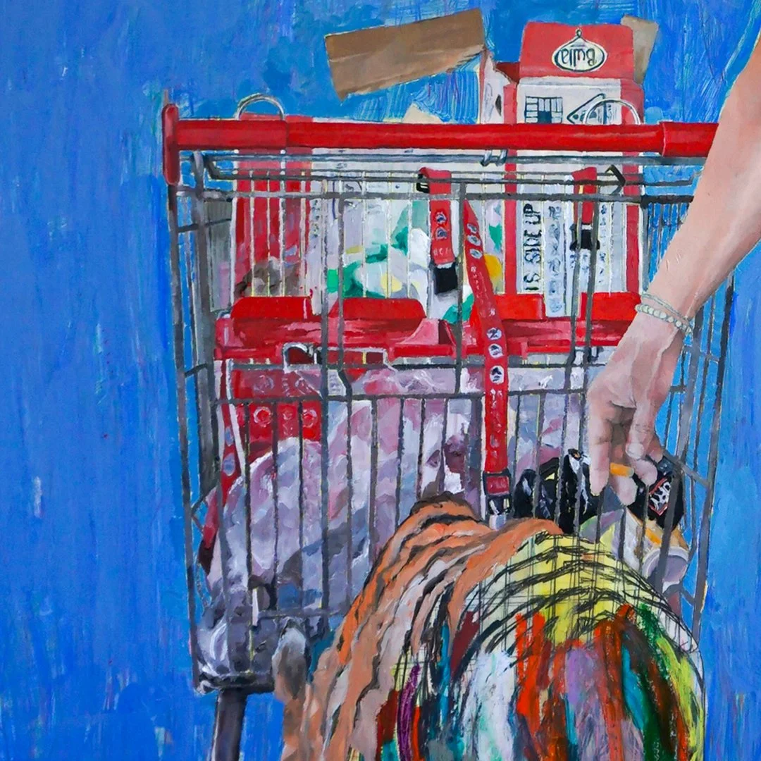 Maureen - 162x120 cm - Oil paint, acrylic, oil pastel on canvas -2023