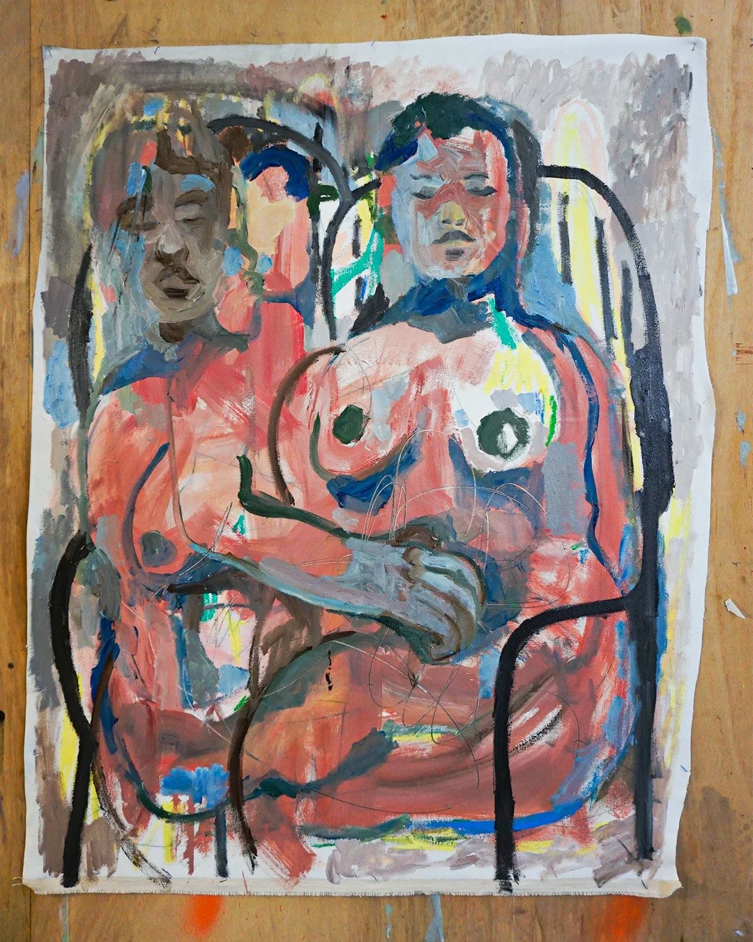  Plastic chairs serie -100x80 oil on canvas- click for details