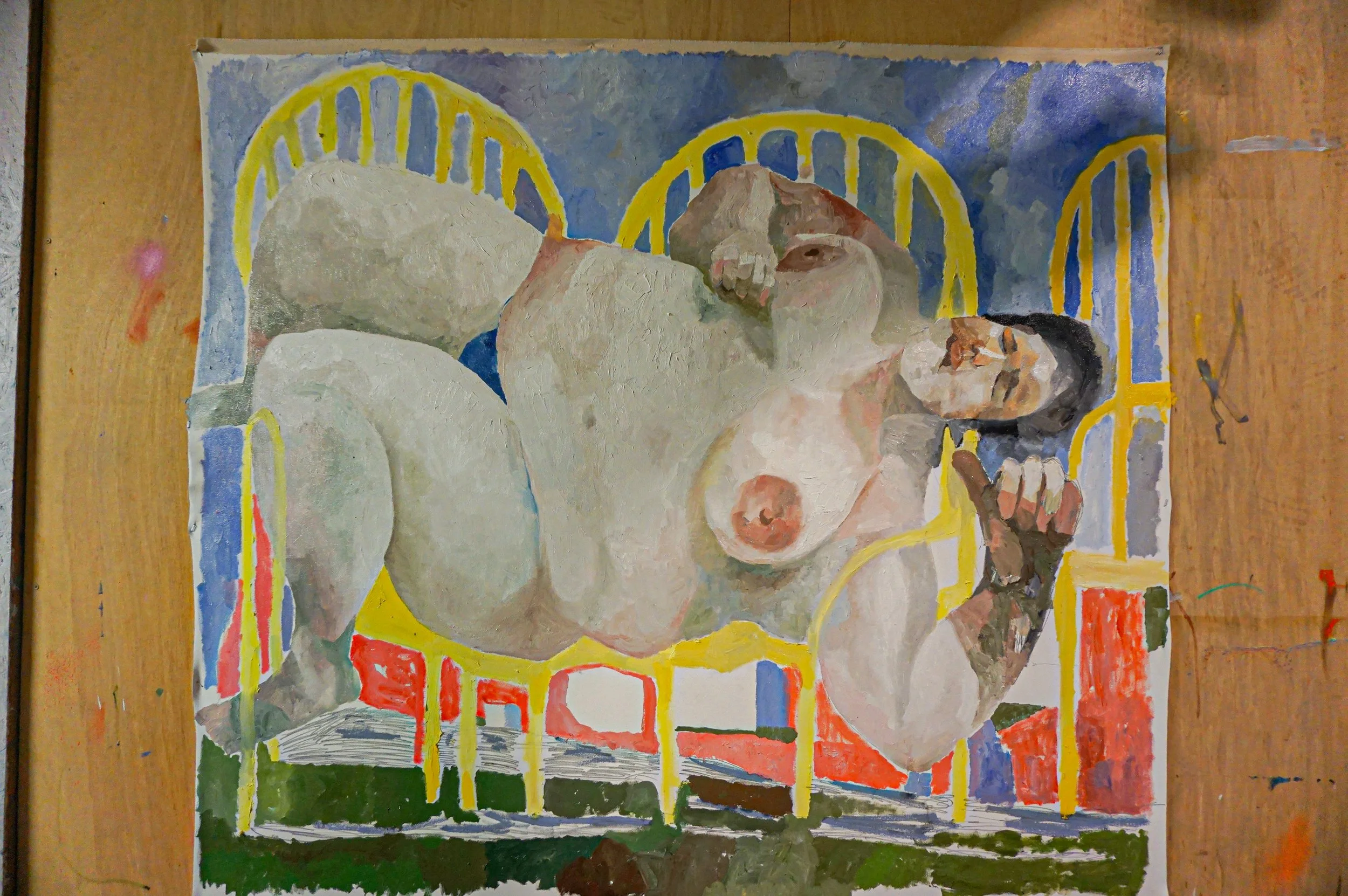 Plastic chairs serie- 200x175- oil on canvas- click for details