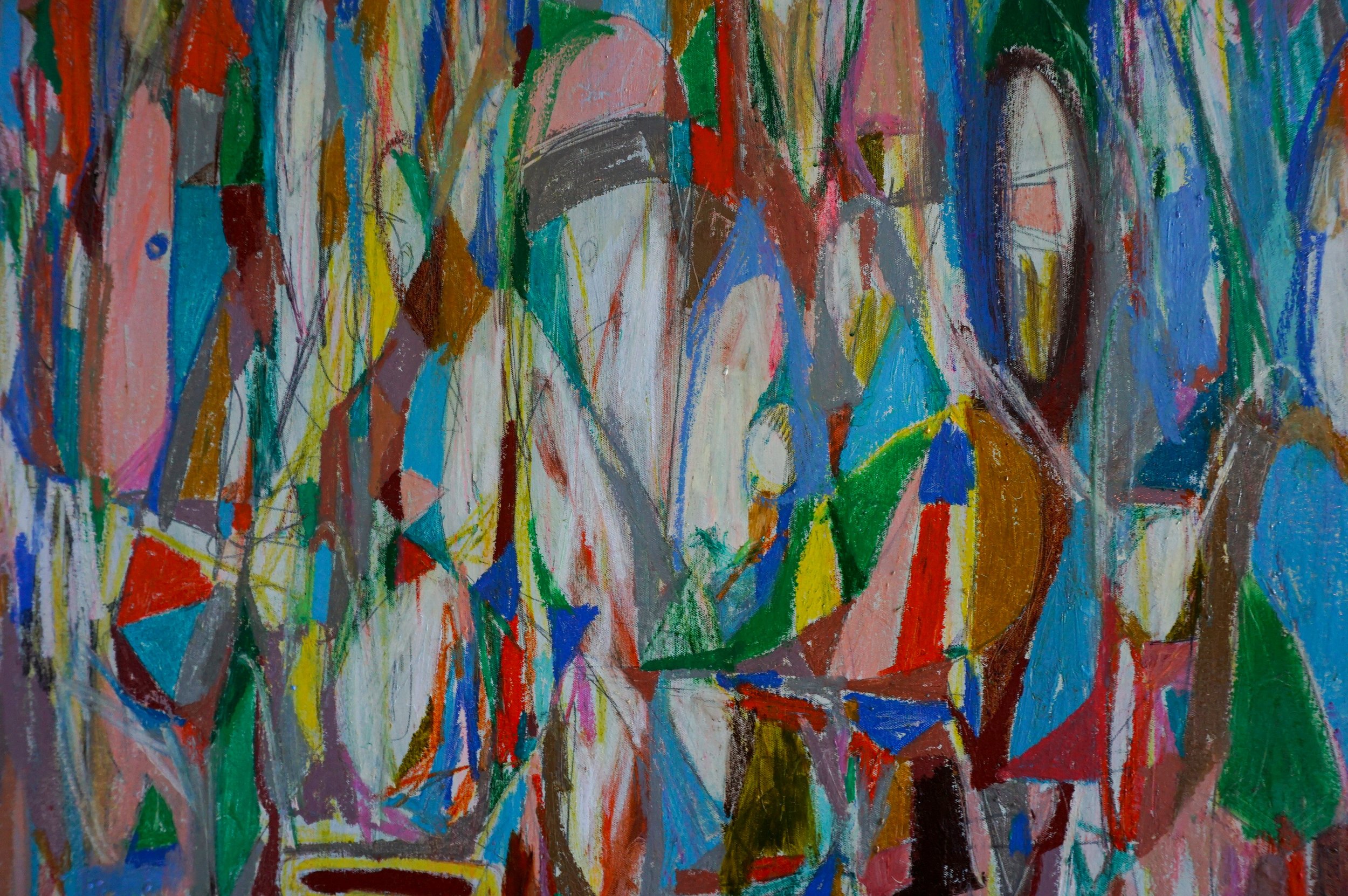 Beneath the skin - 162x120 - Oil pastel on canvas - 2024