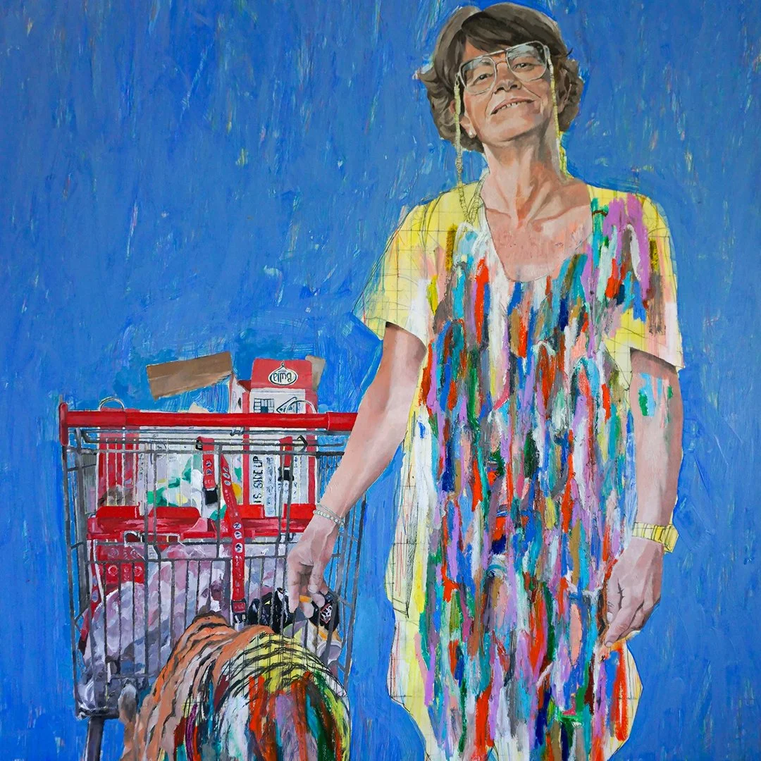 Maureen - 162x120 cm - Oil paint, acrylic, oil pastel on canvas -2023