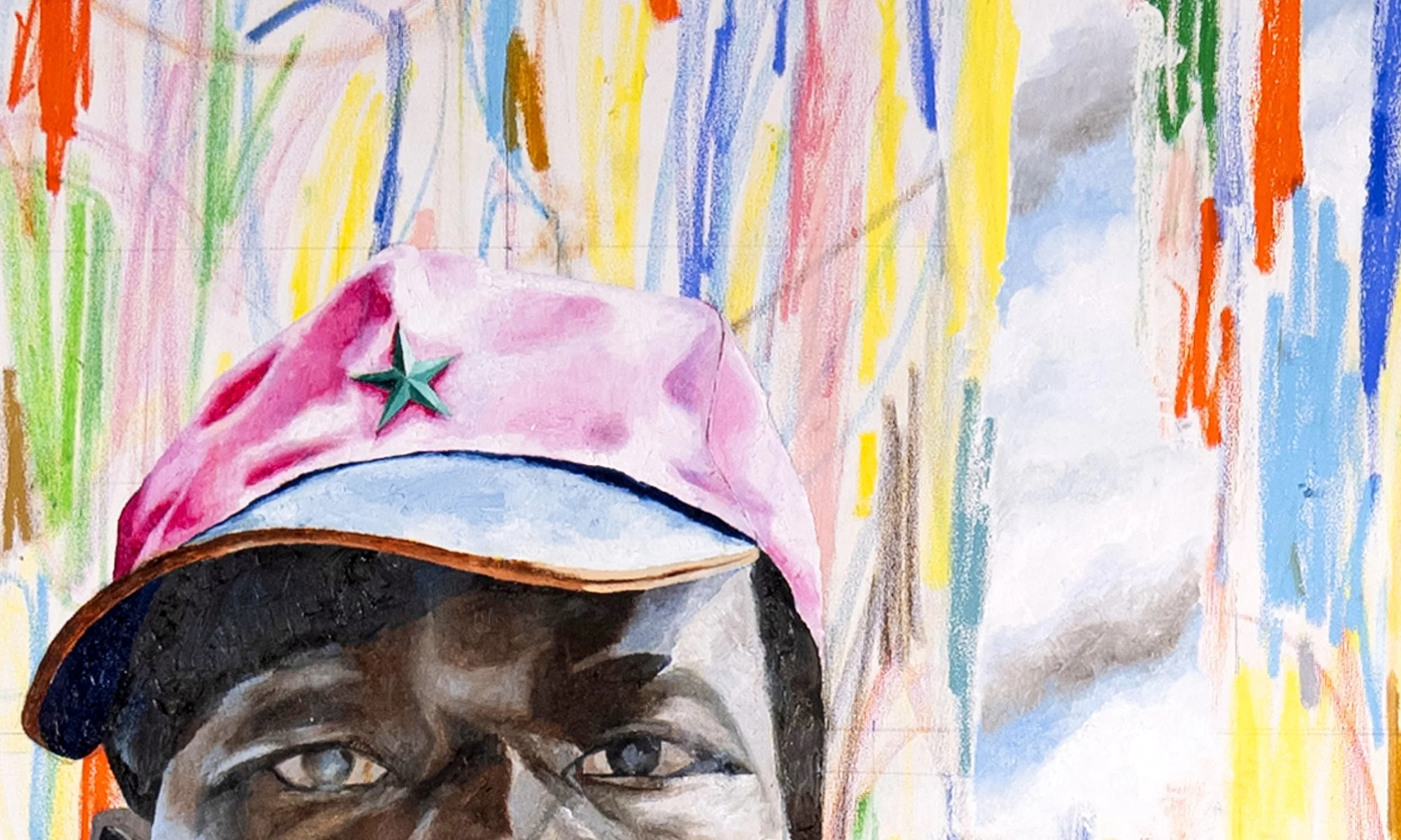 Morning in Fidjrosse. 190X140 oil paint oil pastel on canvas