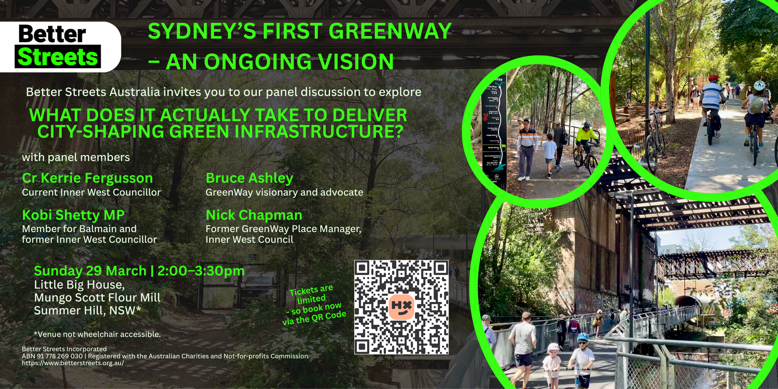 Sydney's First GreenWay – an Ongoing Vision panel discussion event