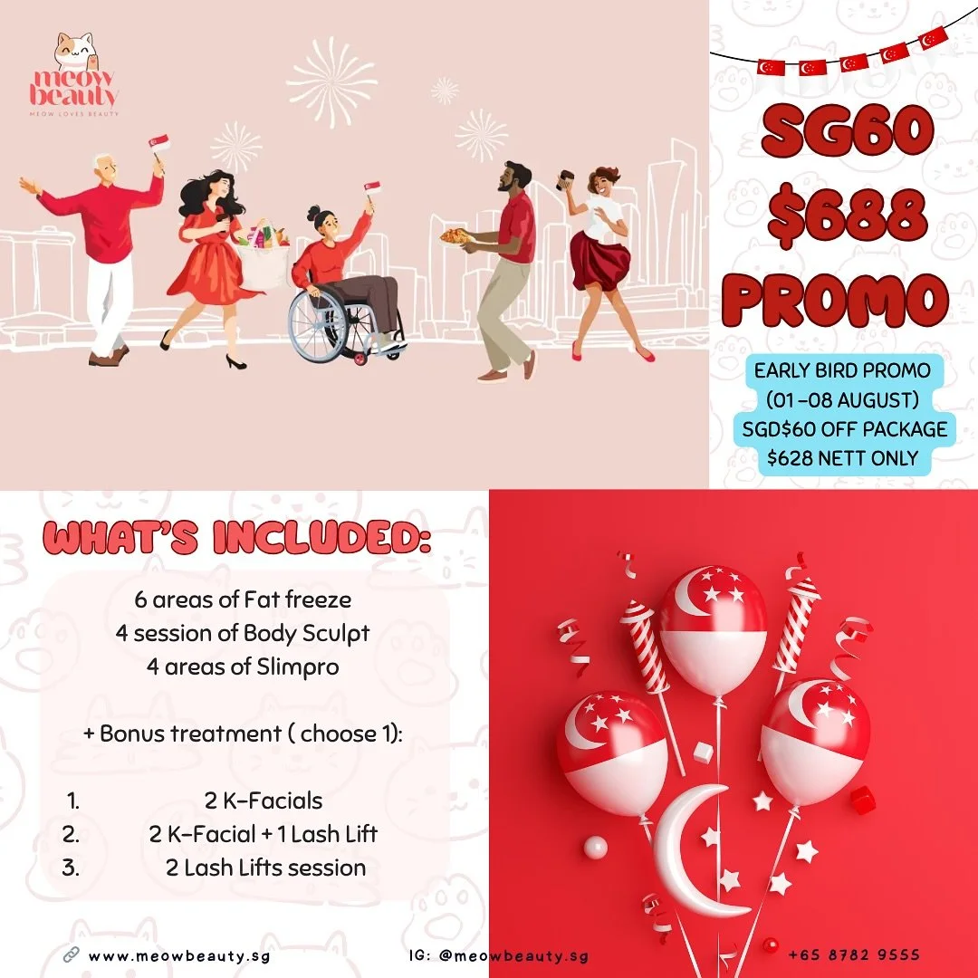 🇸🇬 𝗦𝗚𝟲𝟬 𝗡𝗮𝘁𝗶𝗼𝗻𝗮𝗹 𝗗𝗮𝘆 𝗣𝗿𝗼𝗺𝗼 𝗶𝘀 𝗛𝗘𝗥𝗘! 🎉

Celebrate Singapore&rsquo;s 60th with our Ultimate Slimming &amp; Glow-Up Bundle &mdash; plus stand a chance to win an iPad 2025 A16 128GB or $60 beauty credit vouchers in our August