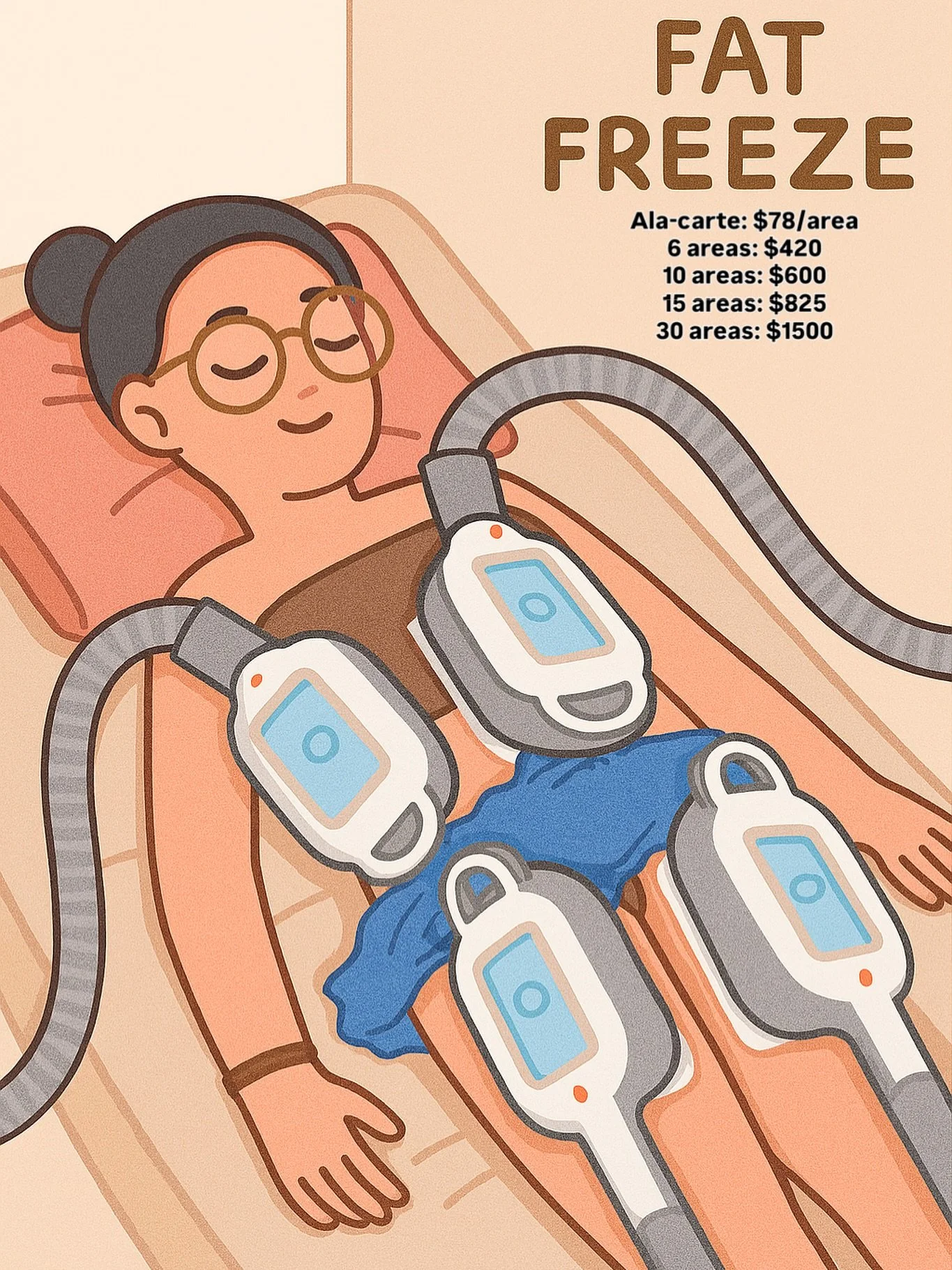 FAT FREEZE AT MEOW BEAUTY

Freeze the stubborn fat away &mdash; no surgery, no downtime!

Relax in our comfortable, safe, and cozy environment while targeting those trouble spots effectively with advanced cryolipolysis technology.

⸻

💰 Ala Carte &a