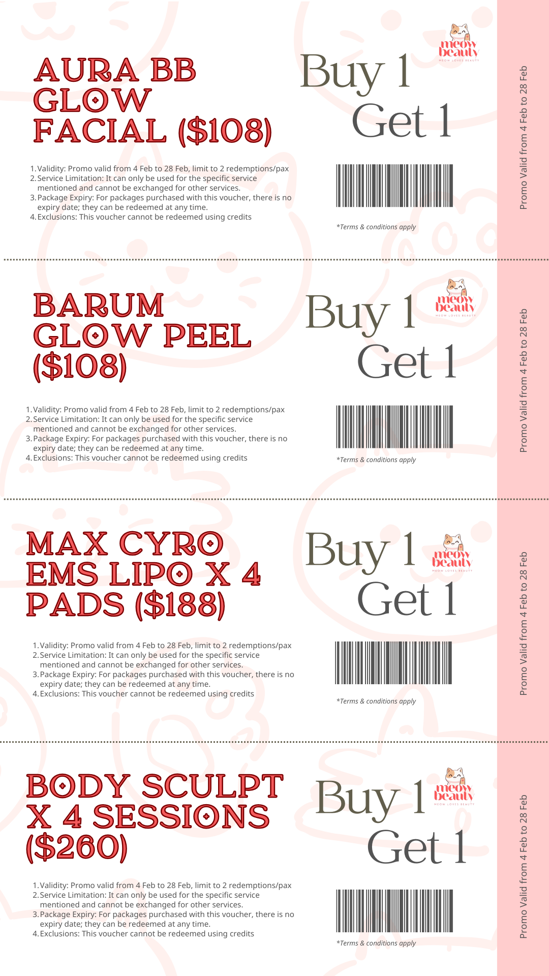 February 1 for 1 Promo is back! 