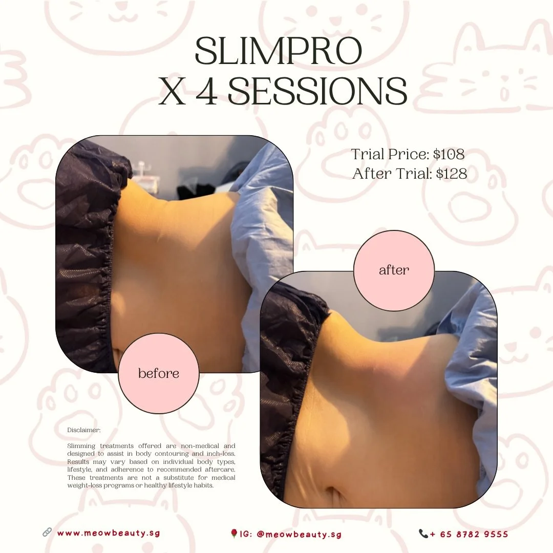 Before &amp; After: 

Client started SlimPro in January, and look at that waist now&hellip; snatched &amp; defined 🔥

Real results | No hard sell

📲 Book via Fresha
🌐 www.meowbeauty.sg
📍 371 Beach Road #B1-75 (Nicoll Highway MRT)

#slimming #beau